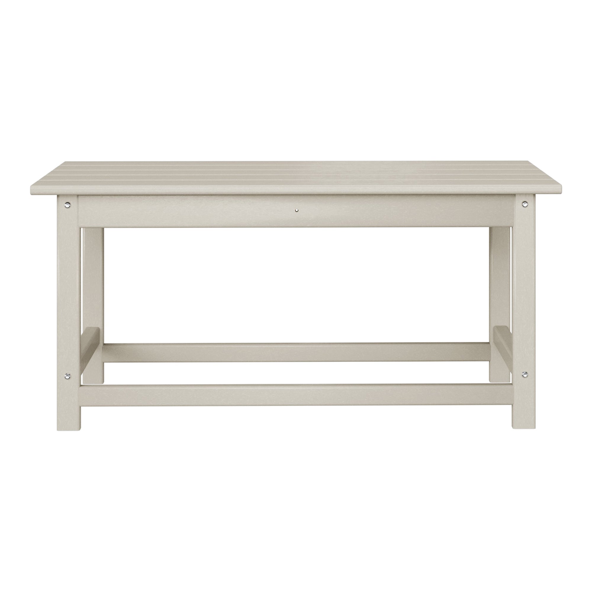 WestinTrends Malibu Outdoor Poly Lumber Coffee Table, 35.25 x 17.5 Inch, Sand