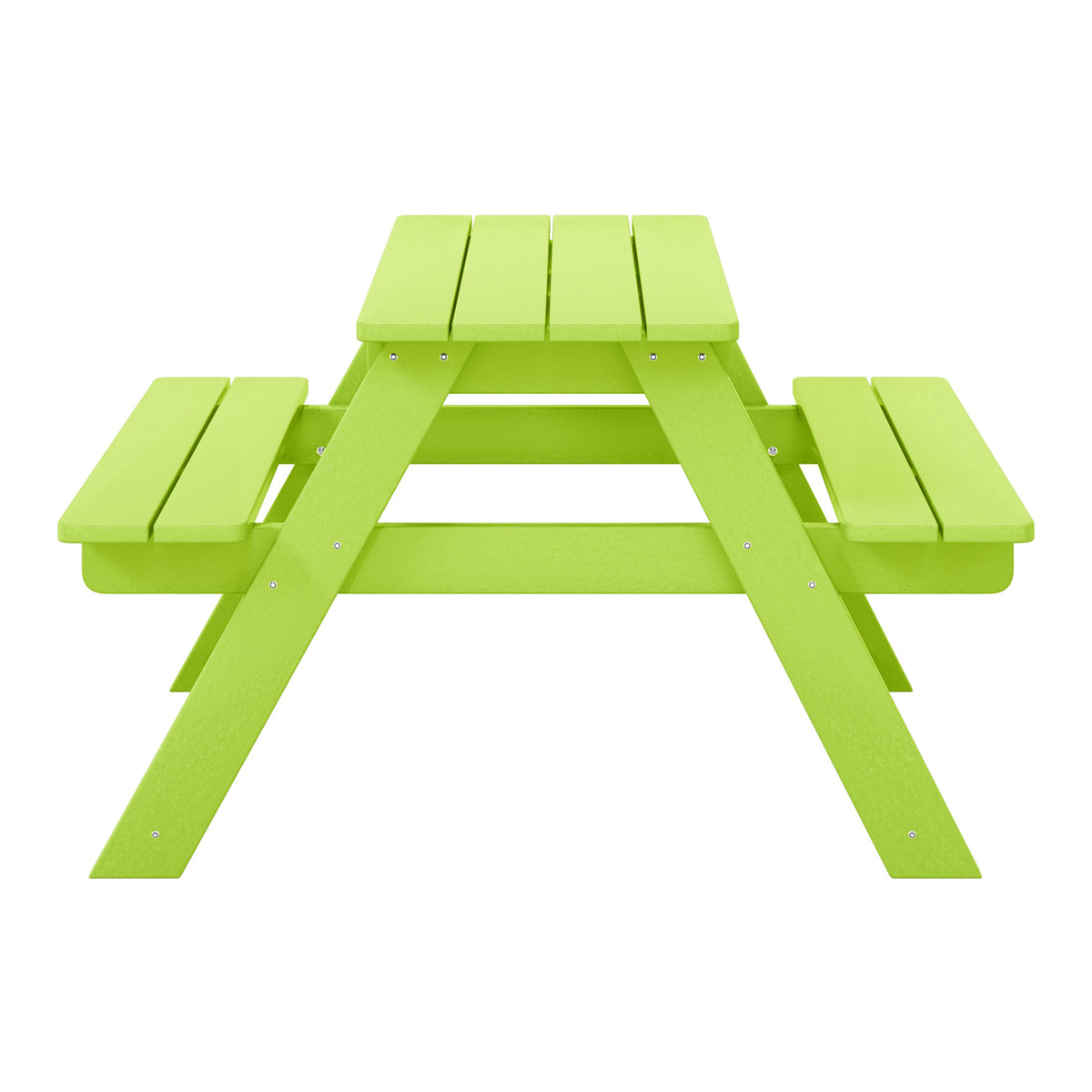 WestinTrends Malibu Indoor/Outdoor Patio HDPE Picnic Bench Table for Kids, Lime
