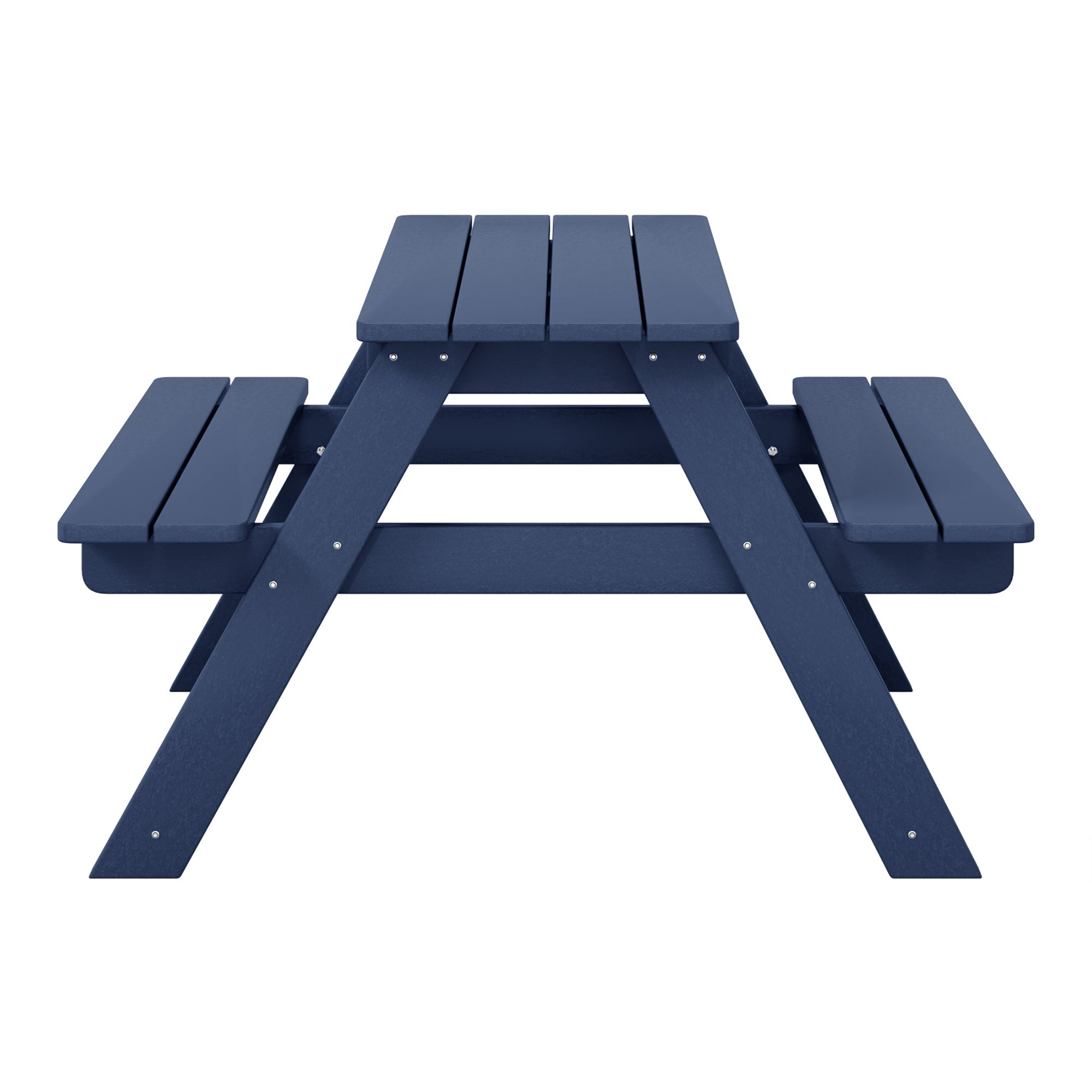 WestinTrends Malibu Outdoor Patio HDPE Picnic Bench Table for Kids, Navy Blue