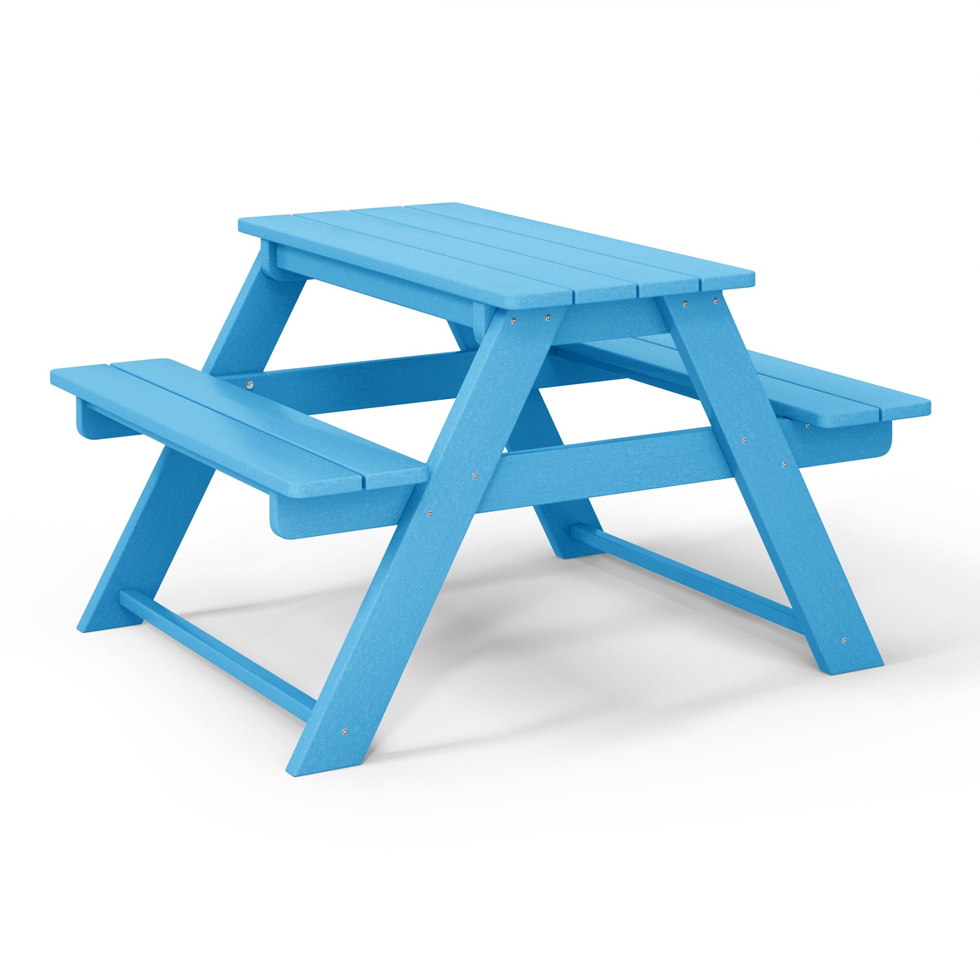 WestinTrends Malibu Outdoor Patio HDPE Picnic Bench Table for Kids, Pacific Blue