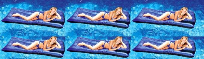 6 Swimline 9057 Swimming Pool Inflatable Fabric Covered Air Mattresses Oversized