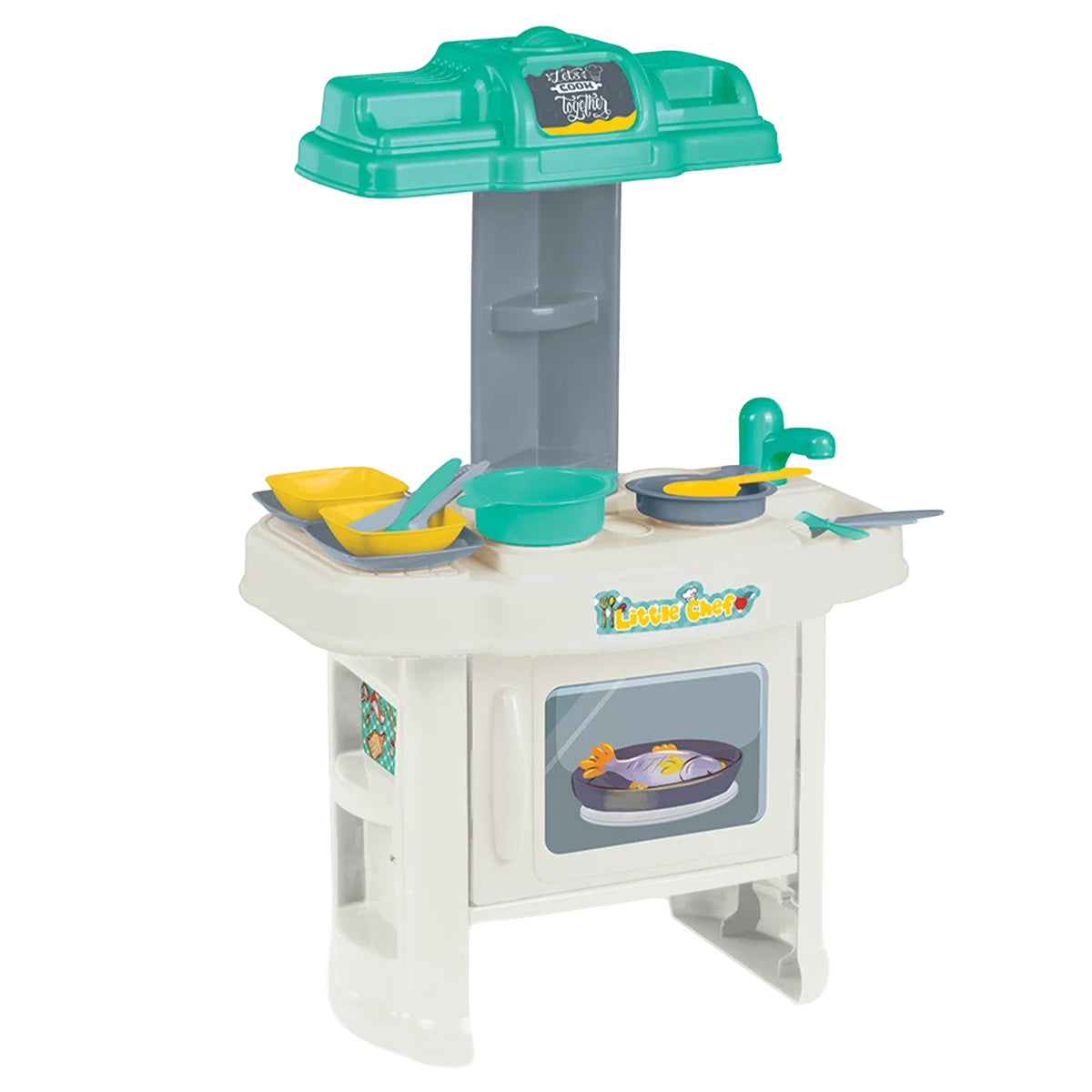 DOLU Complete Kitchen Interactive Toy Playset for Kids Ages 24 Months and Up