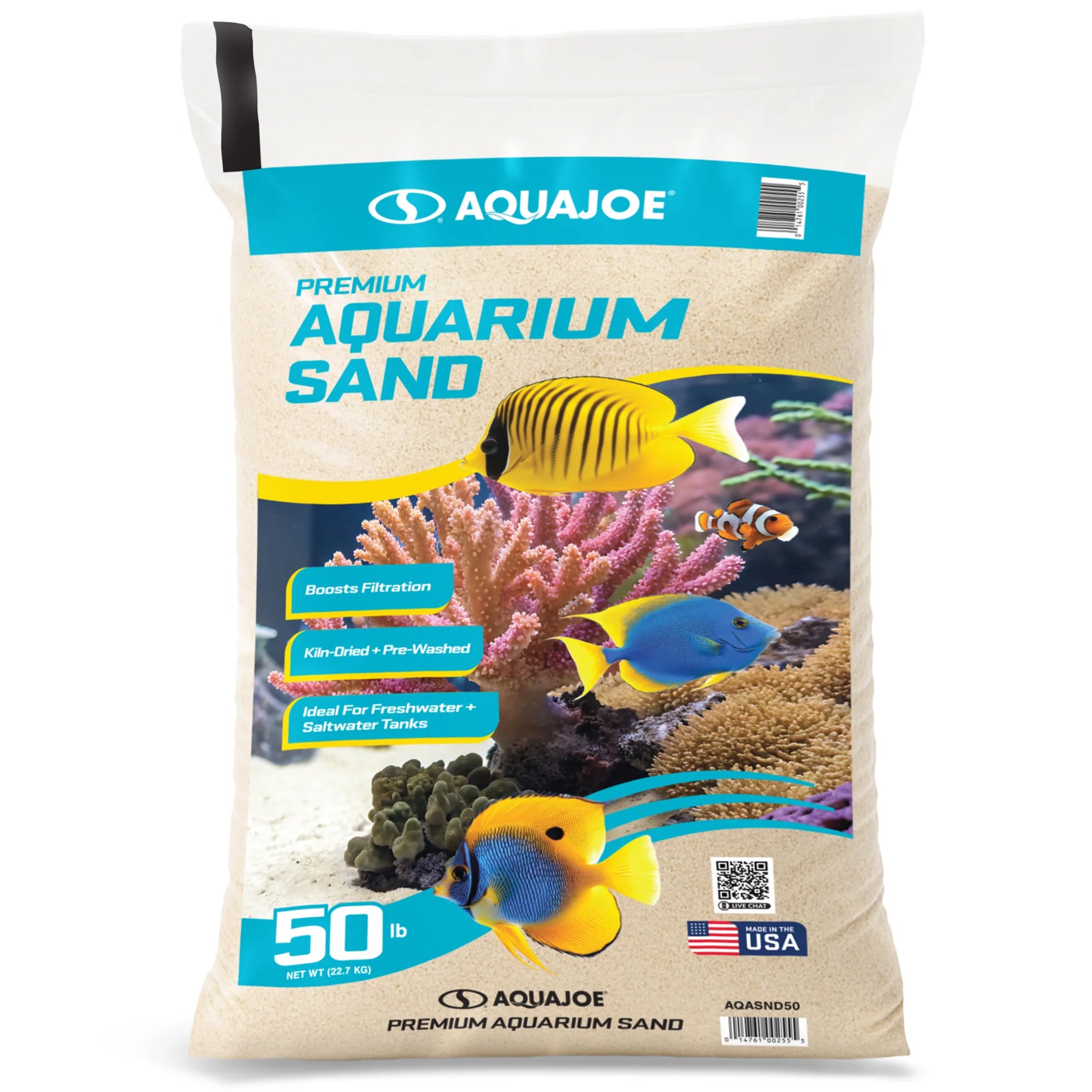 Aqua Joe 50 lb Aquarium Fine Sand for Freshwater & Saltwater Tanks, AQASND50 - VMInnovations