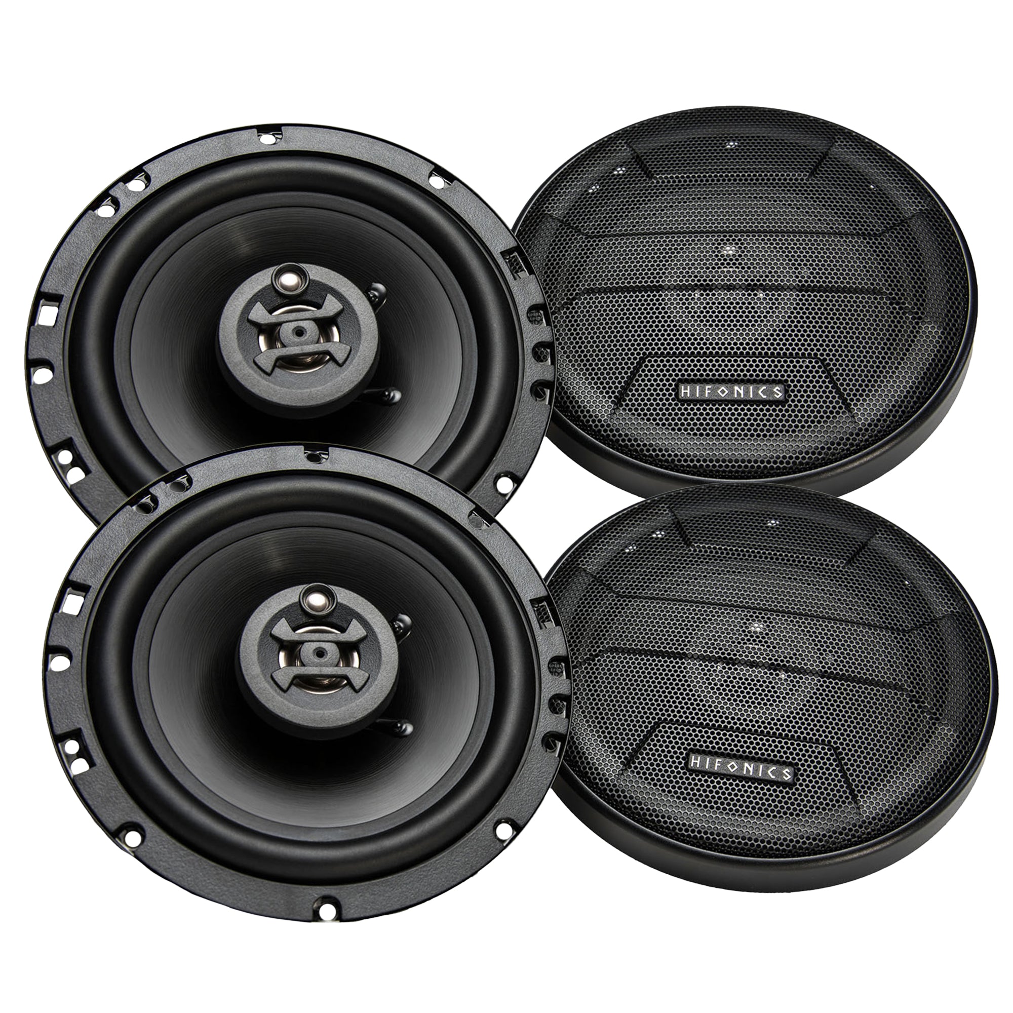 Hifonics Zeus ZS653 6.5 Inch 3 Way 300 Watt Car Audio Coaxial Speakers, 2 Pairs