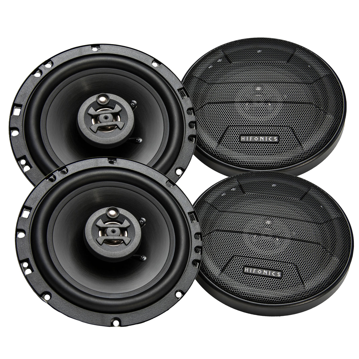 Hifonics Zeus ZS653 6.5 Inch 3 Way 300 Watt Car Audio Coaxial Speakers, 2 Pairs