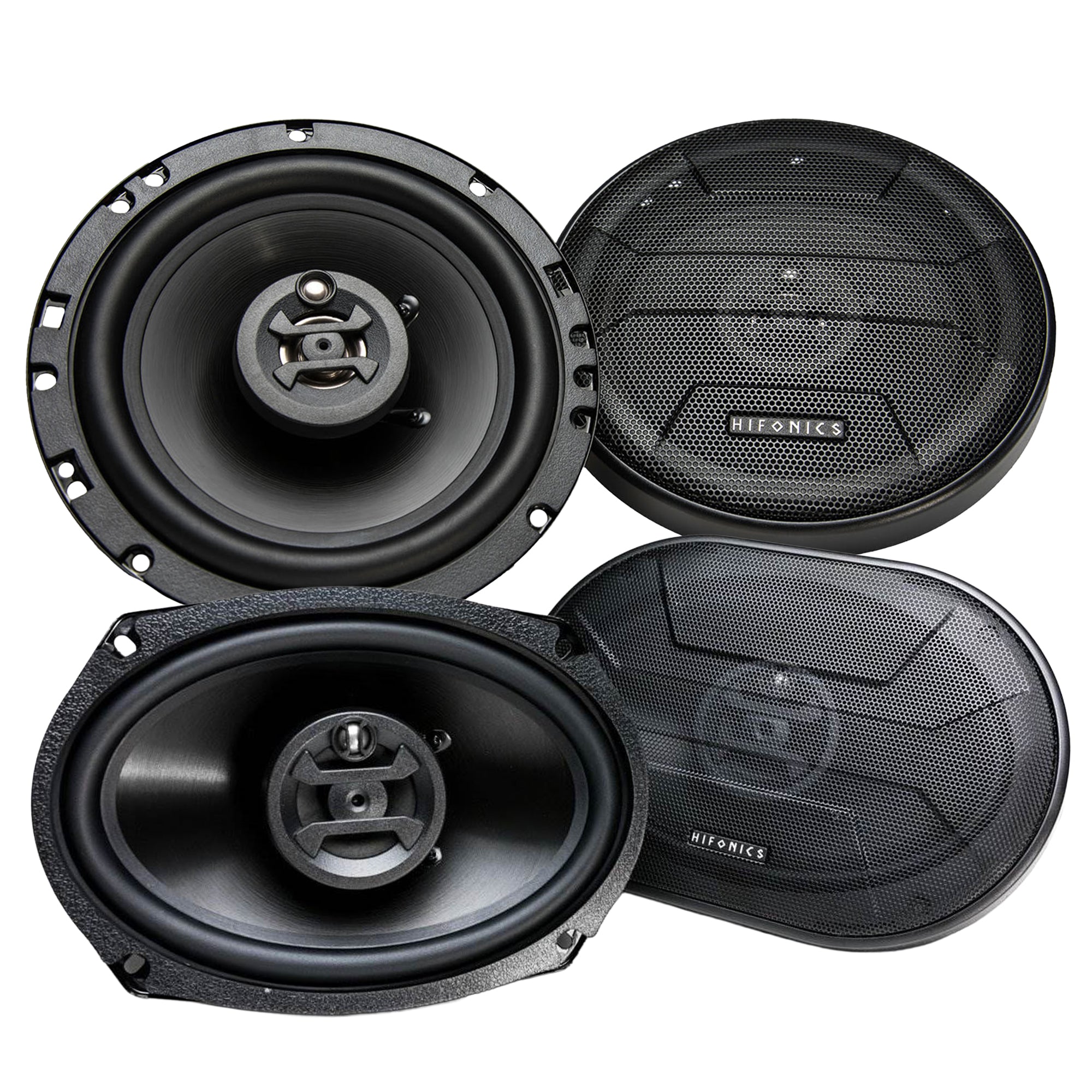 Hifonics Zeus 6.5 Inch Car Audio Coaxial Speakers & 6 x 9 Inch Coaxial Speakers