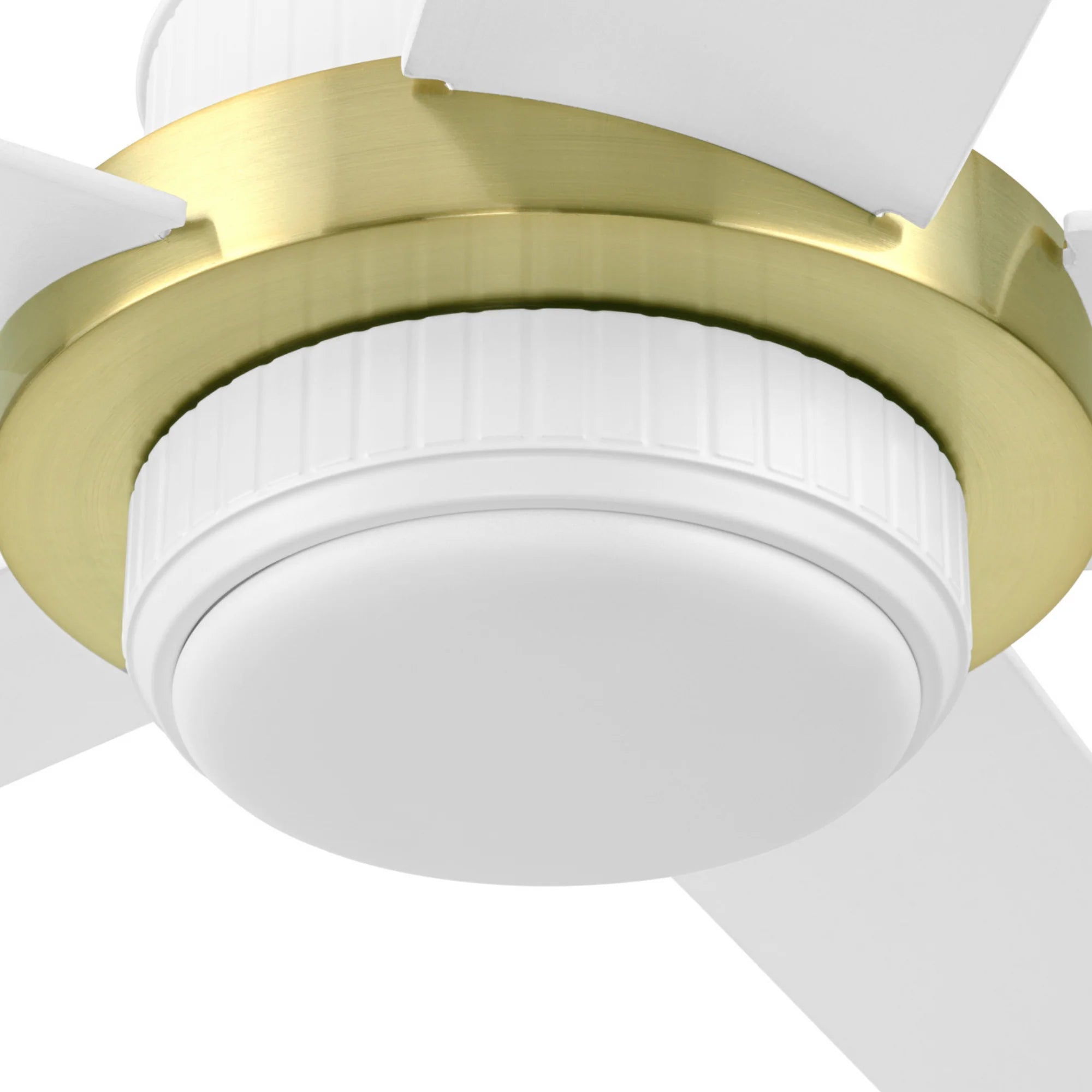 Mule Bravar 52-Inch Ceiling Fan with LED Light and Remote Control, White/Gold