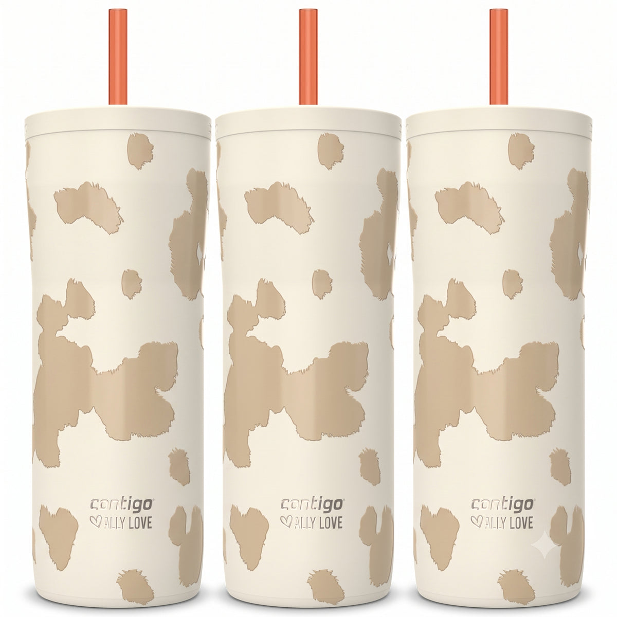 Contigo 3 Pack Streeterville 2.0 Stainless Steel Tumbler with Straw, 24 oz.