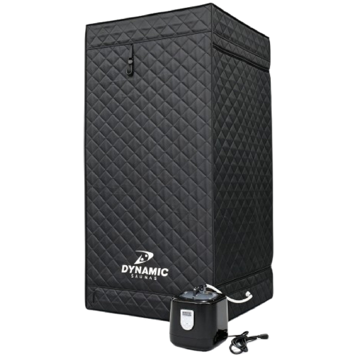 Dynamic Saunas Portable Sauna w/ Steam Generator, Square-Shaped Design, Black