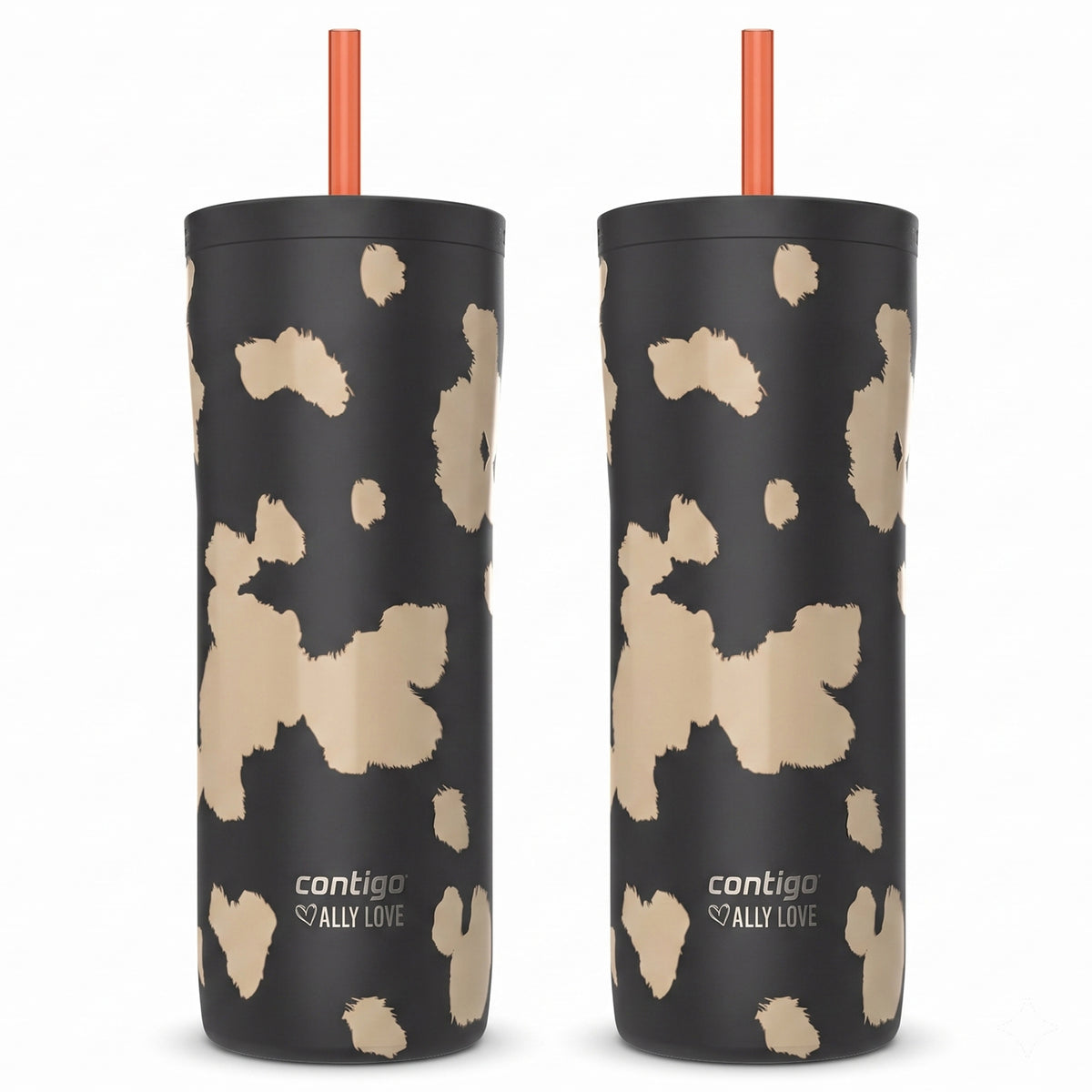 Contigo 2 Pack Streeterville 2.0 Stainless Steel Tumbler, Straw, 24oz, Licorice