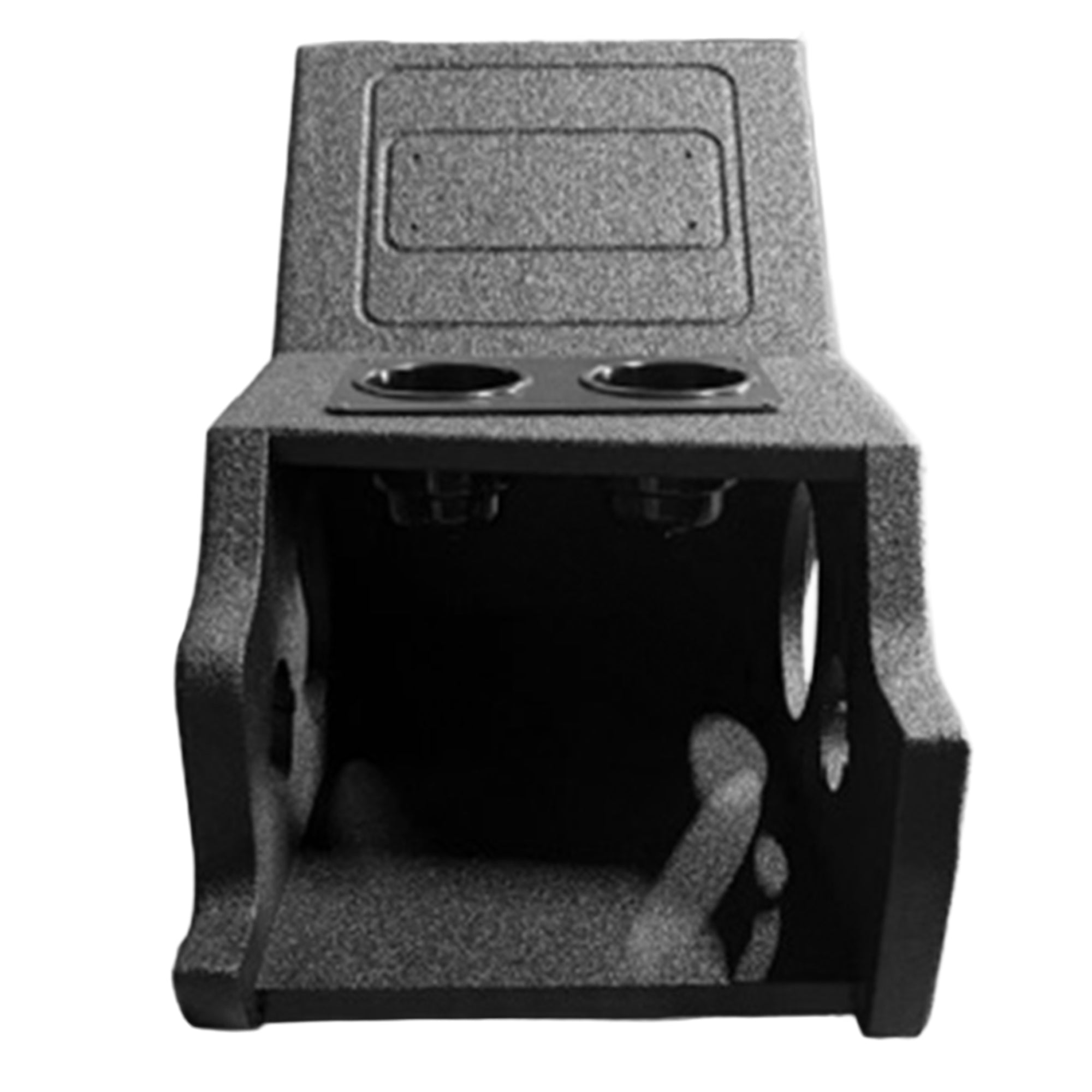 QBomb Center Console Enclosure Box, GMC/Chevy Trucks 1999-2006 Ported 12", Black