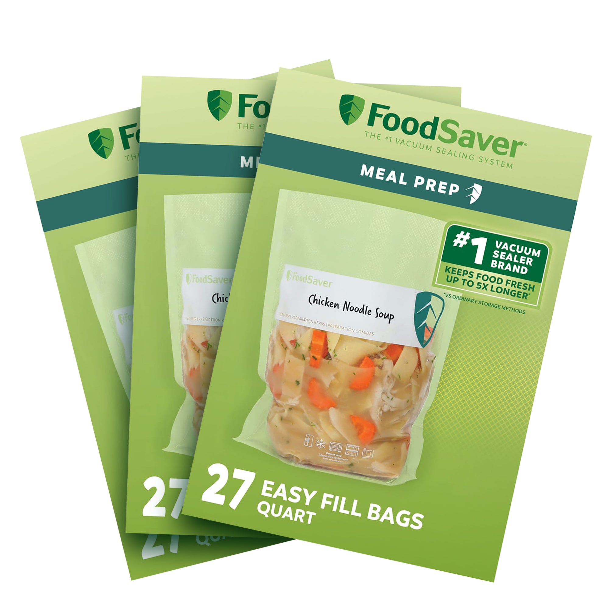 FoodSaver 6 Pack Vacuum Sealer Rolls, 8"x16' Rolls, Custom Size for Food Storage - VMInnovations
