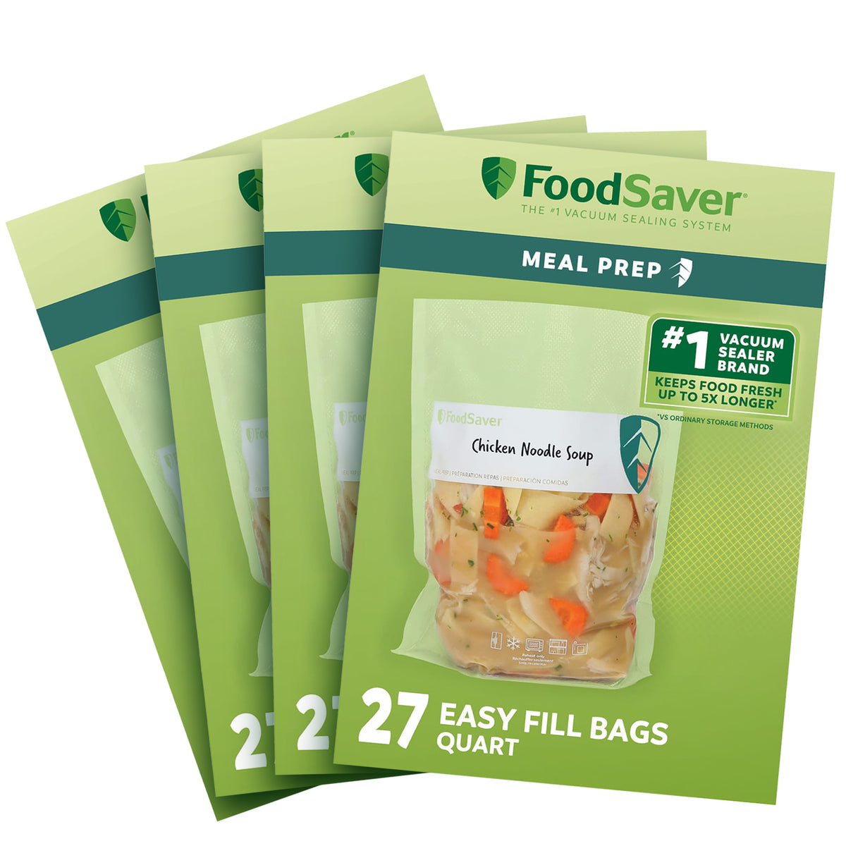 FoodSaver 8 Pack Vacuum Sealer Rolls, 8"x16' Rolls, Custom Size for Food Storage - VMInnovations