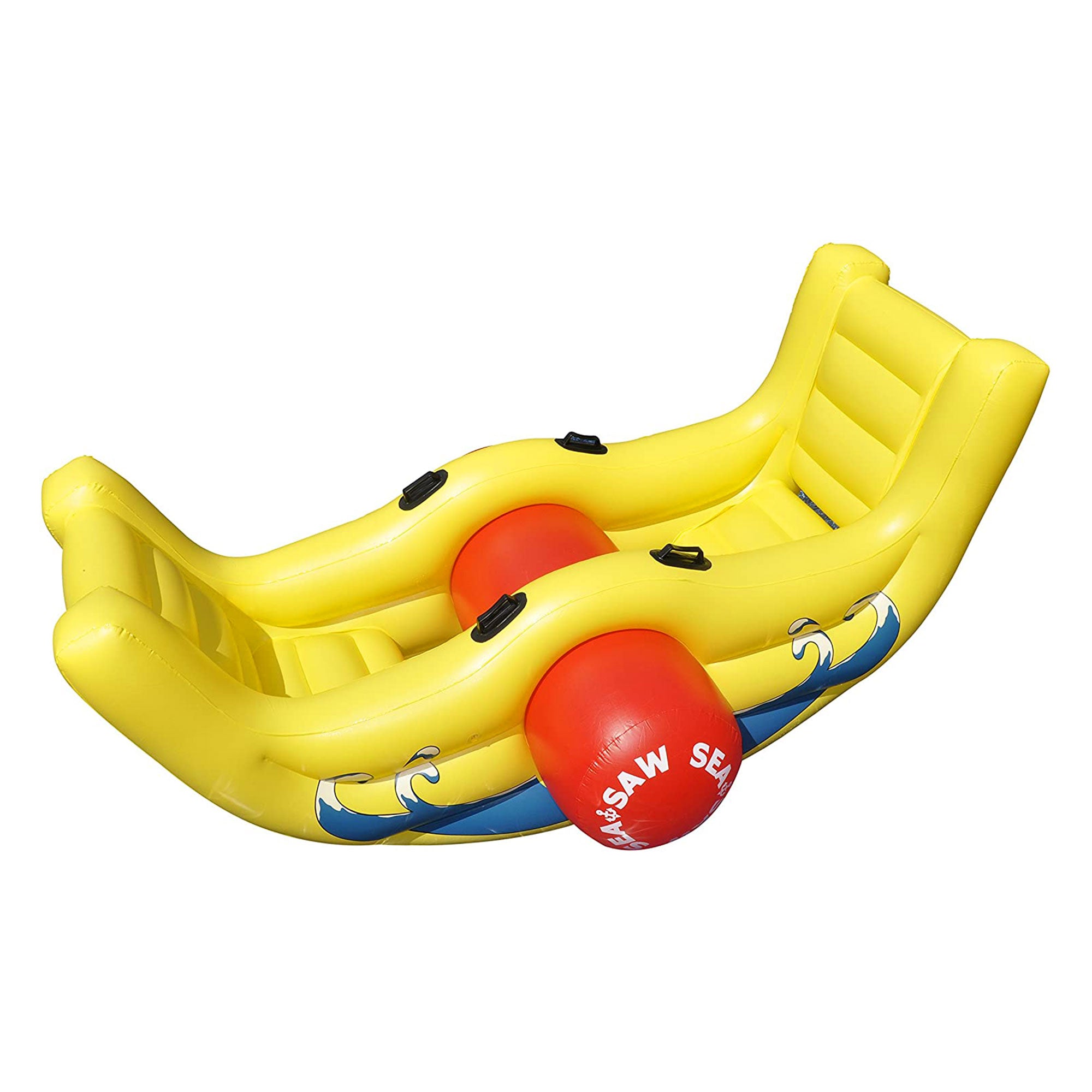 Swimline Giant Inflatable Sea-Saw Water Rocker Swimming Pool Float, (2 Pack) - VMInnovations