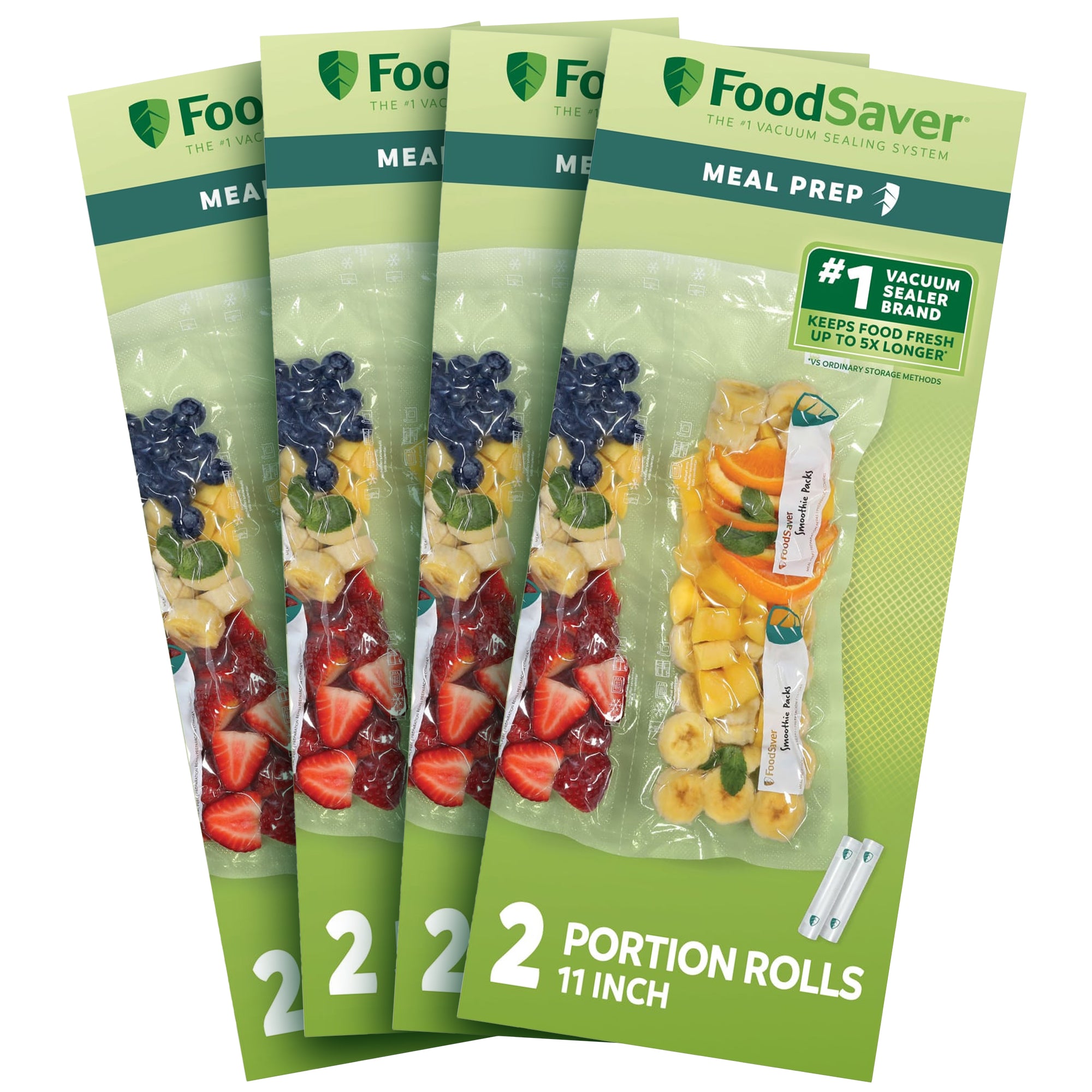 FoodSaver 8 Pack Vacuum Sealer Rolls, Custom Size Freezer Bags, Food Storage