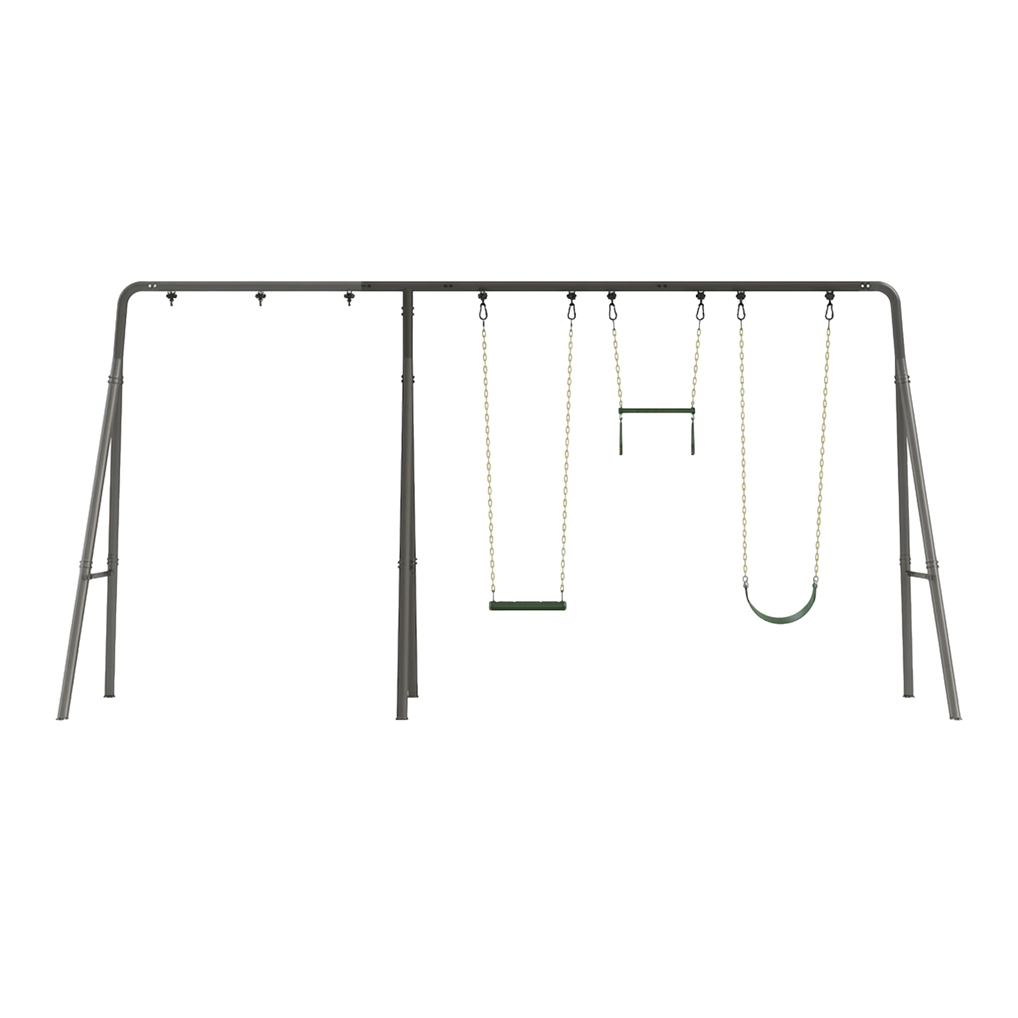 gobaplay Outdoor Adventure Swing Set with Single Frame & 8' Extension Attachment - VMInnovations