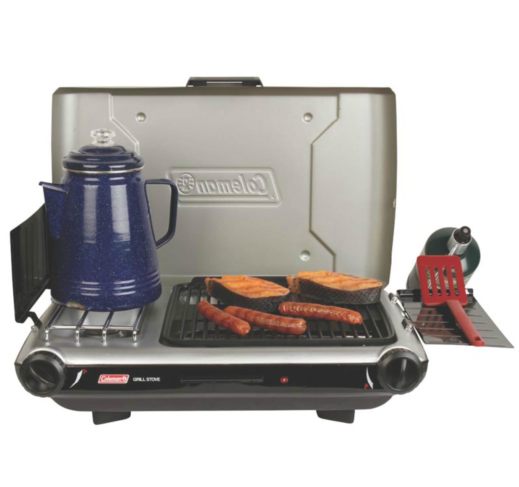 Coleman Portable Camping 2-Burner PerfectFlow Instastart Propane Grill/Stove