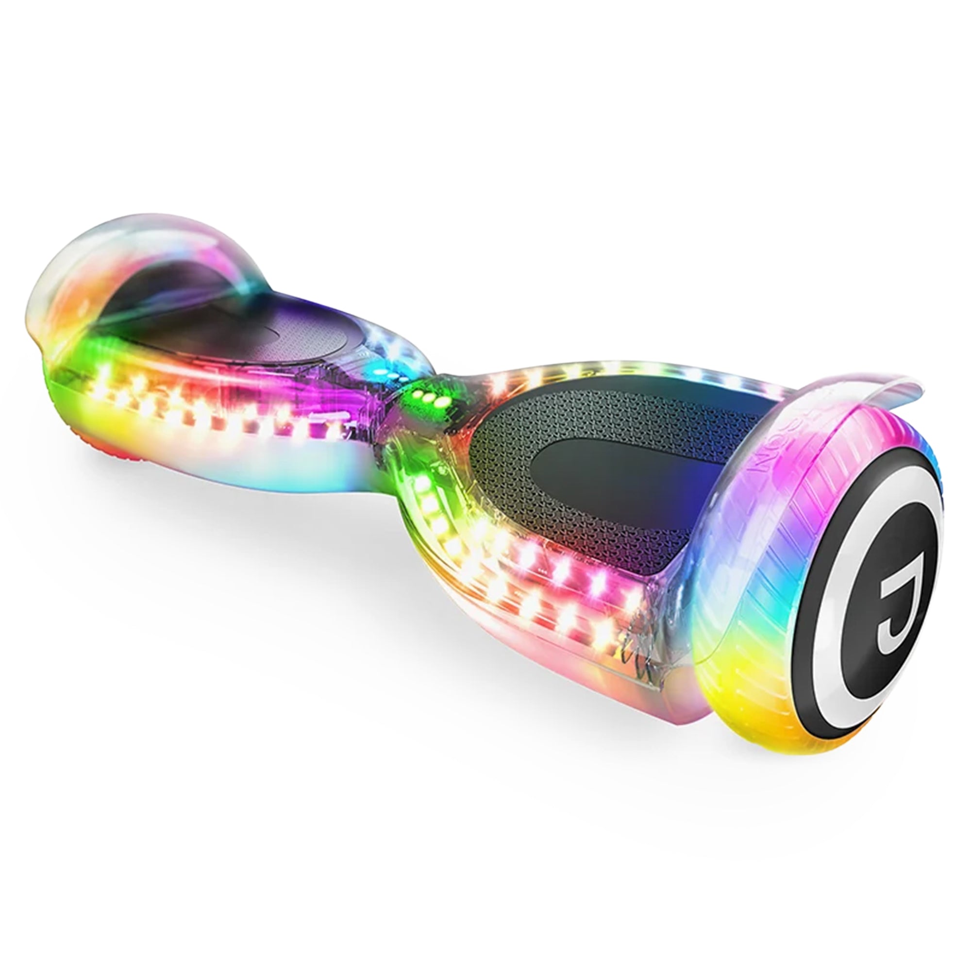 Jetson Pixel Translucent Light-Up Hover board with Bluetooth Speaker, White - VMInnovations