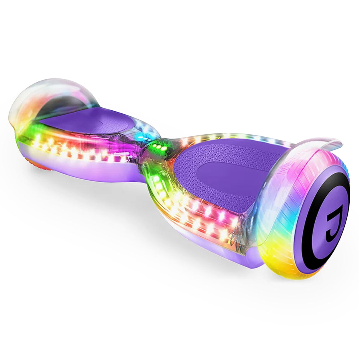 Jetson Pixel Translucent Light-Up Hover board with Bluetooth Speaker, White