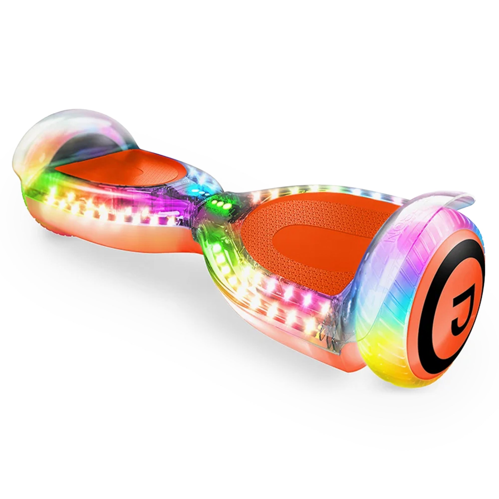 Jetson Pixel Translucent Light-Up Hover board with Bluetooth Speaker, White - VMInnovations