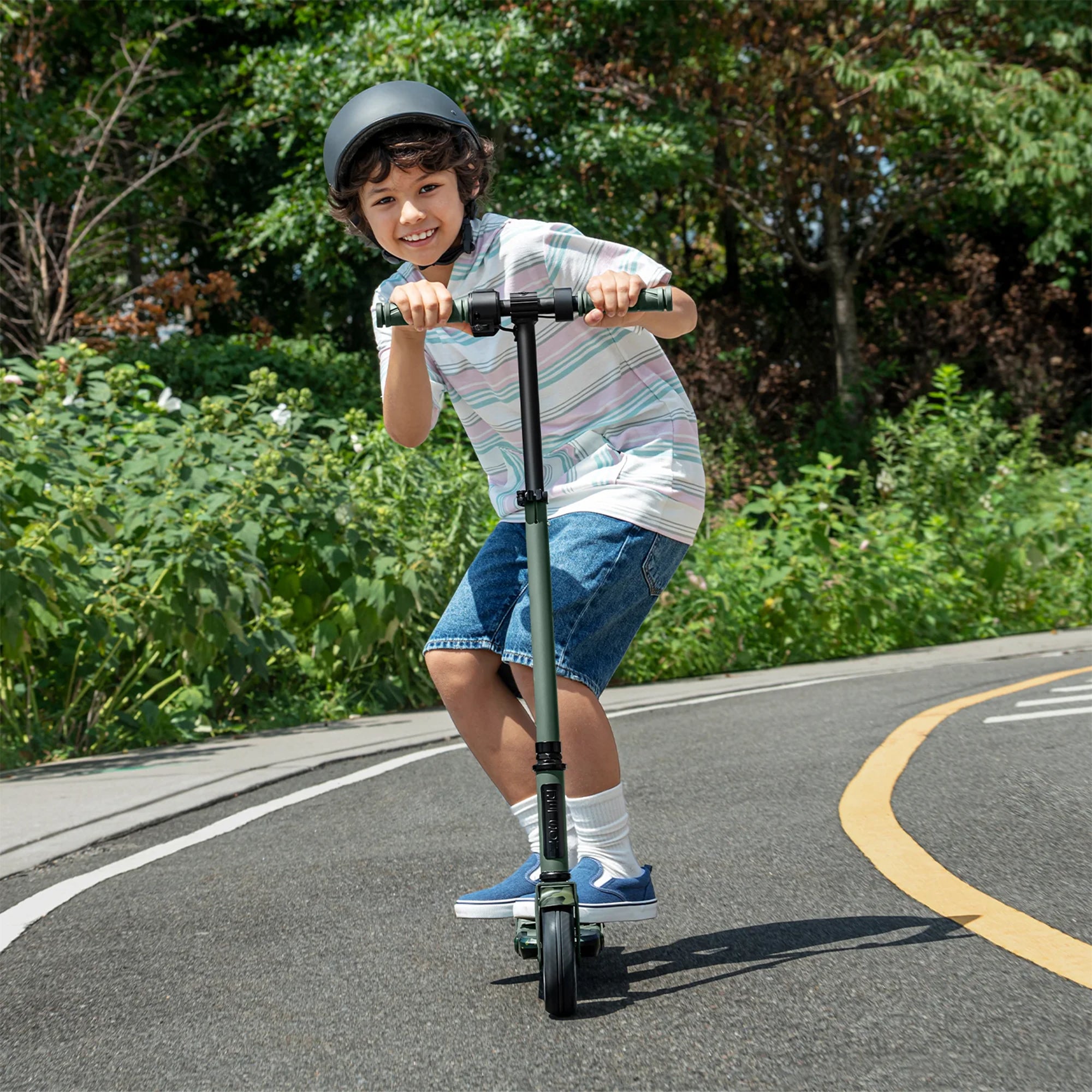 Jetson Relay Foldable Electric Scooter for Kids, 3 Speed Modes, 6" Wheels, Black