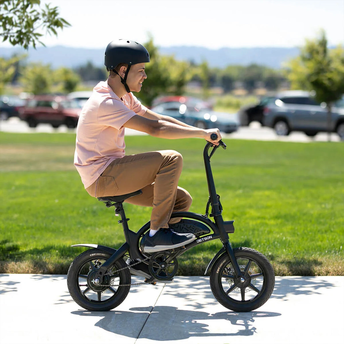 Jetson Bolt Pro Compact Electric Bike with Twist Throttle and 14" Tires, Black