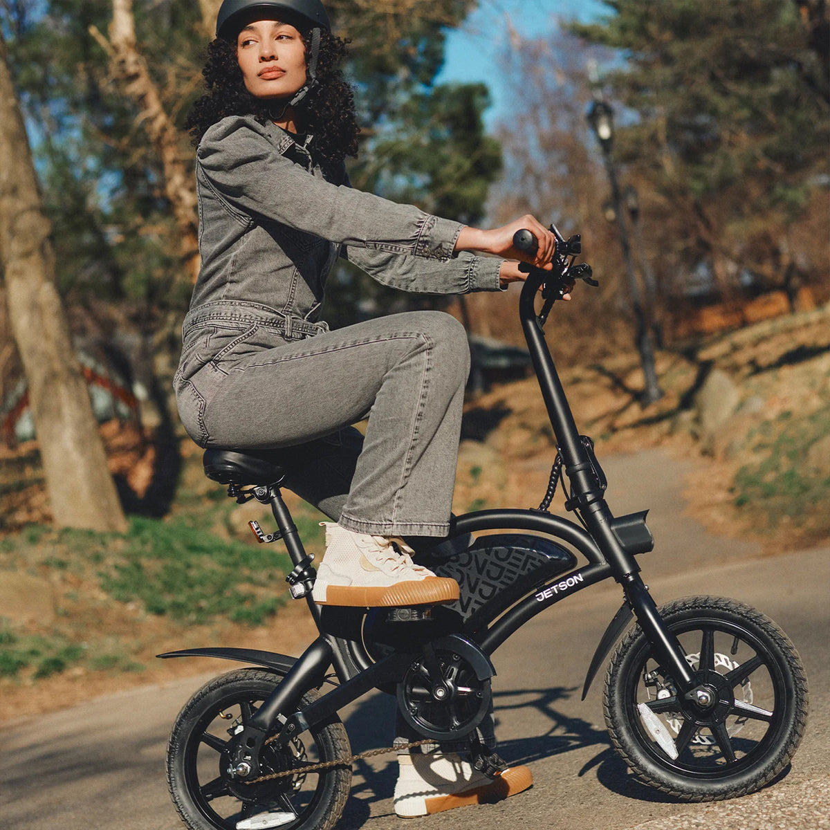 Jetson Bolt Pro Compact Electric Bike with Twist Throttle and 14" Tires, Black