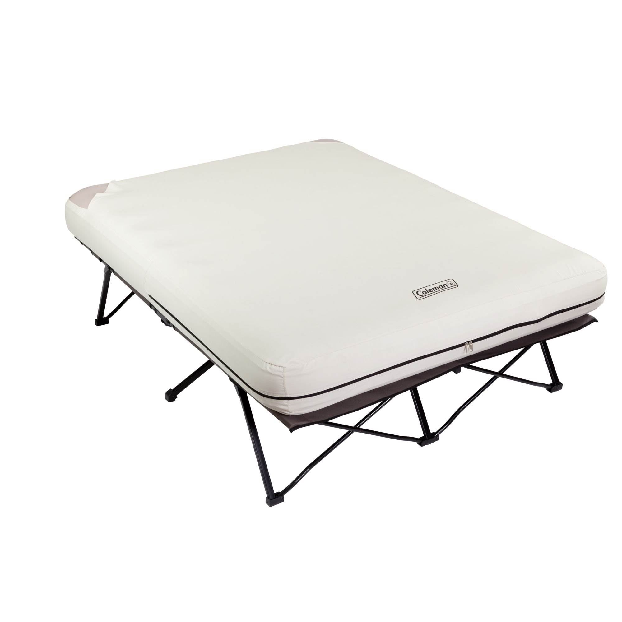 COLEMAN Portable Camping Queen Airbed Cot w/ Side Tables w/ Pump (Open Box)