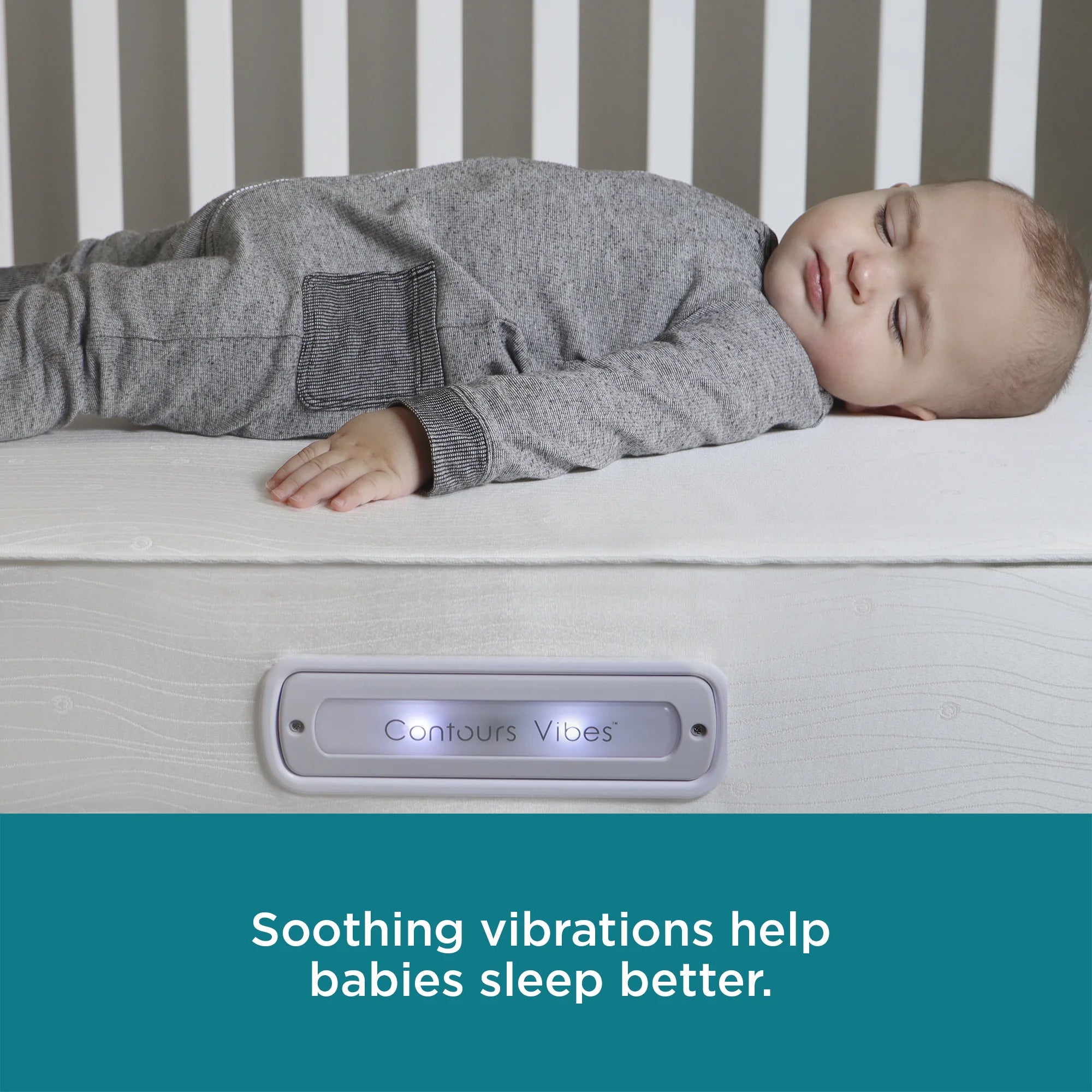 Contours Infant and Toddler Crib Breathable Mattress with Built In Vibration