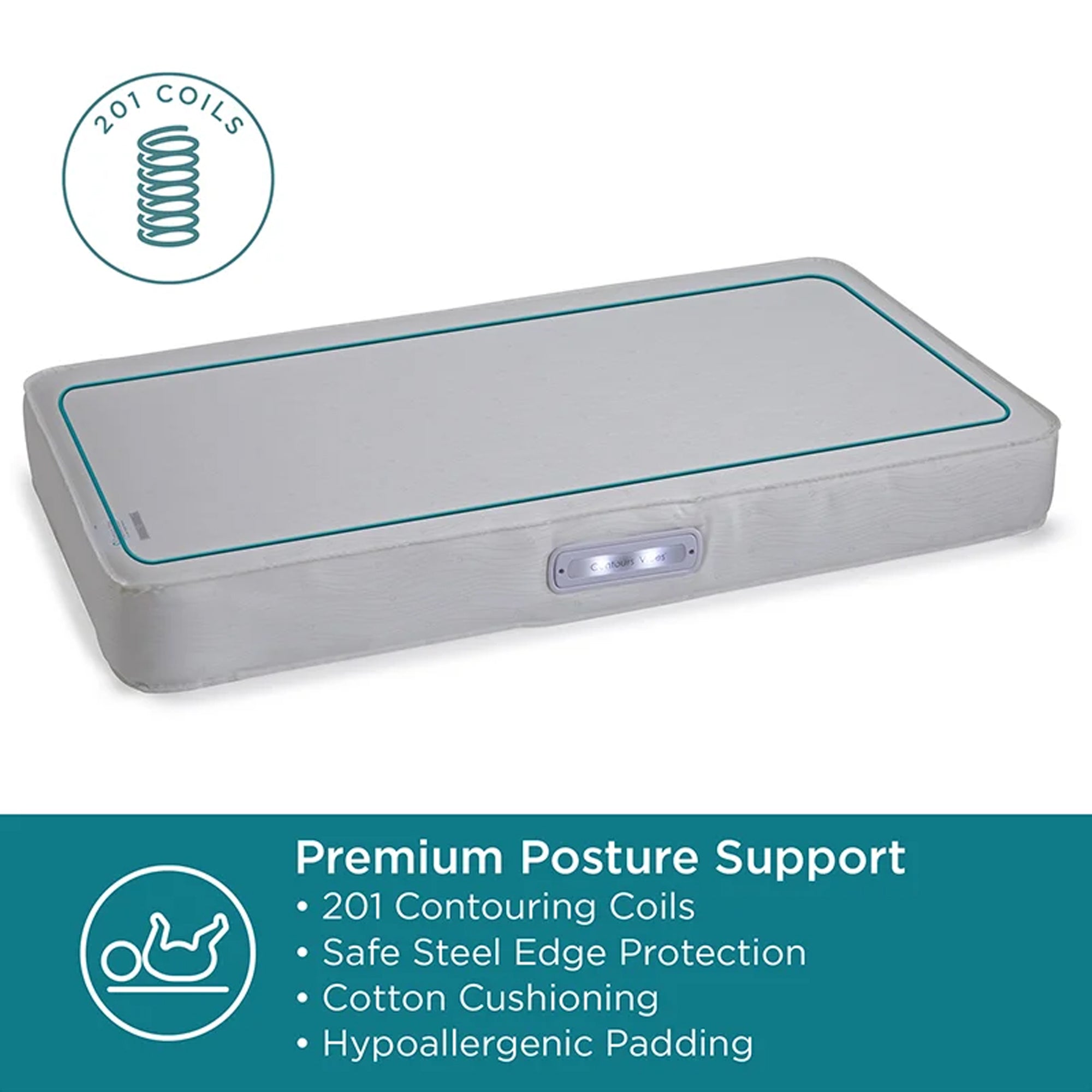 Contours Infant and Toddler Crib Breathable Mattress with Built In Vibration