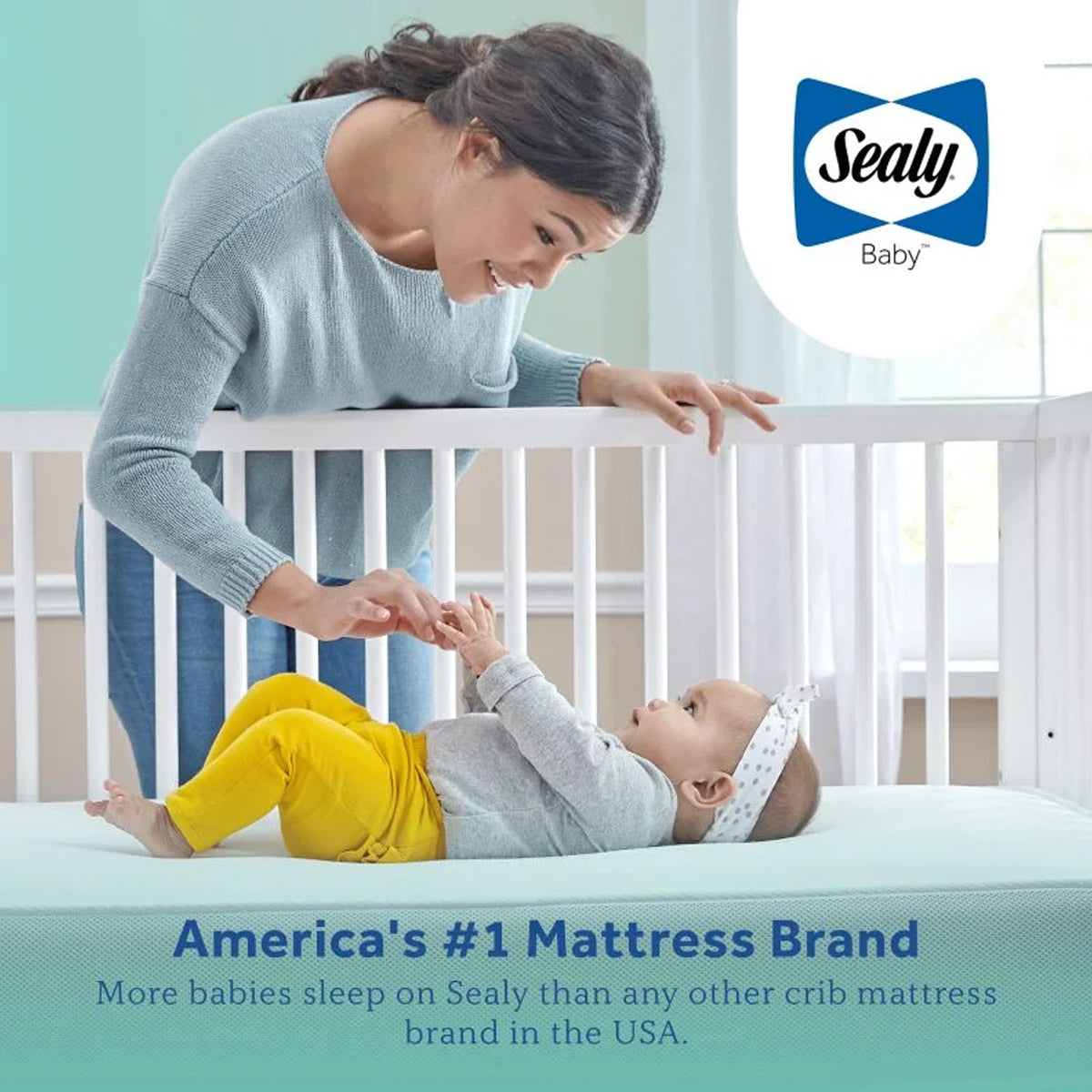 Sealy Baby 2Cool Breathable Cooling Crib Mattress, Reversible 2-Sided (Open Box)