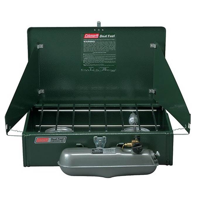 Coleman Portable Dual Fuel 2-Burner Compact Liquid Fuel Gas Stove (Open Box)