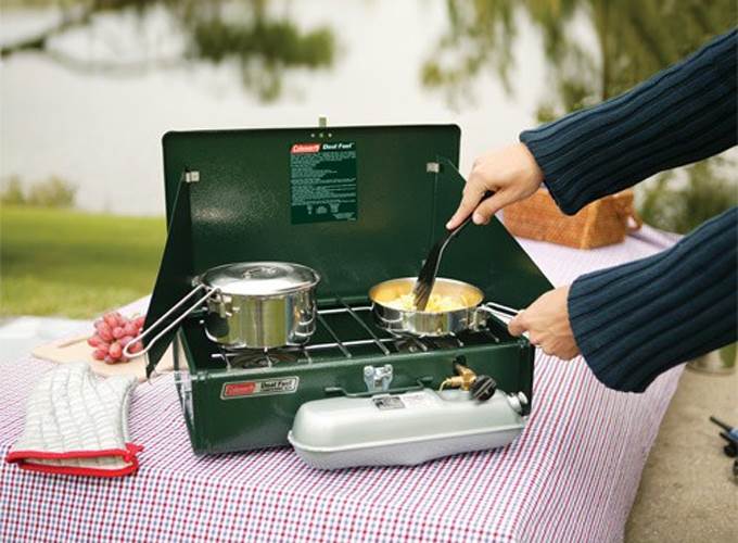 Coleman Portable Dual Fuel 2-Burner Compact Liquid Fuel Gas Stove (Open Box)