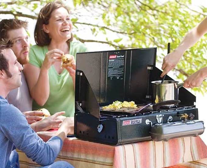 Coleman Portable Camping Dual Fuel 2-Burner Compact Liquid Fuel Stove (Open Box)