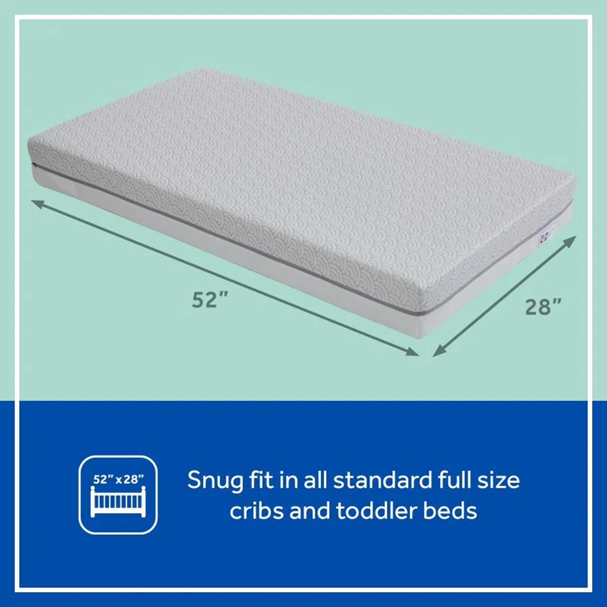 Sealy Baby Airie 2 Stage Infant Crib Mattress Plus Toddler Bed Fit, White Mesh