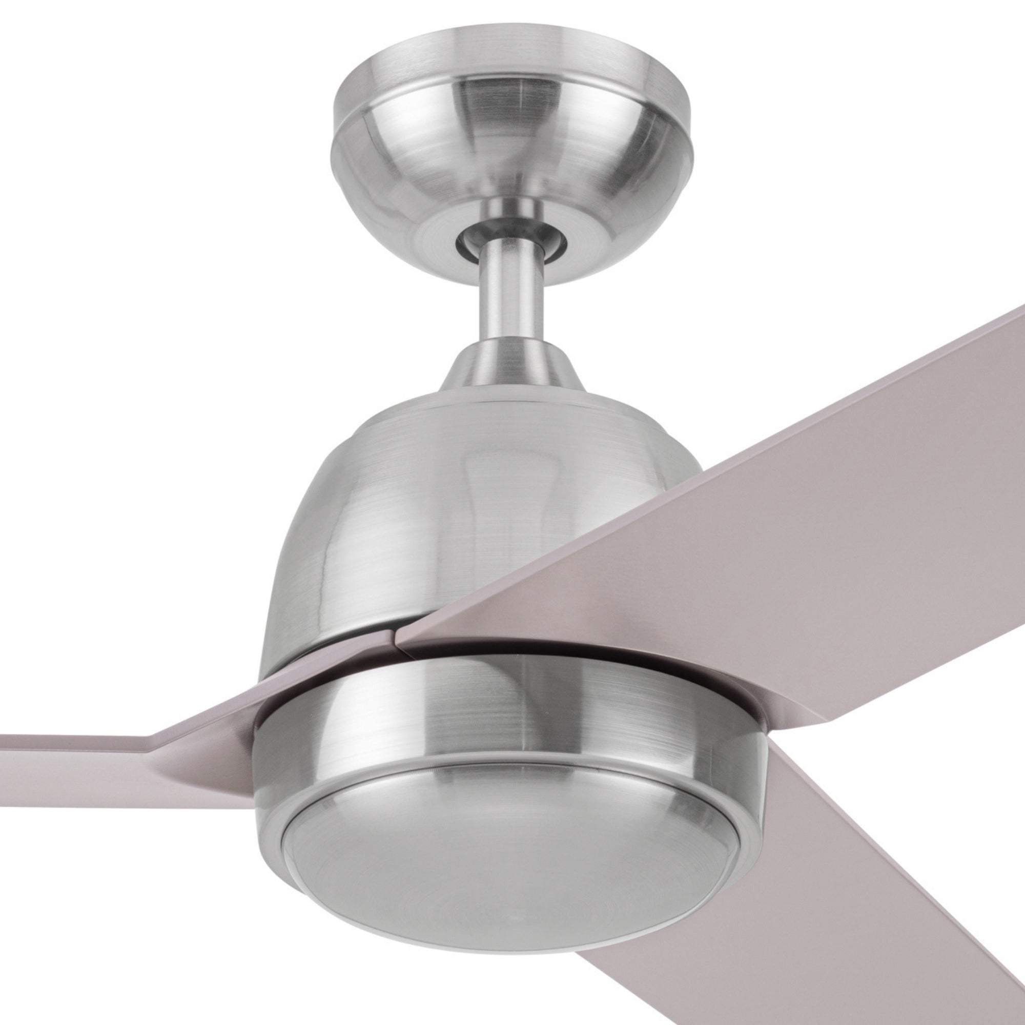Mule Selana 52 Inch Damp-Rated Ceiling Fan, LED Light, Remote, Brushed Nickel