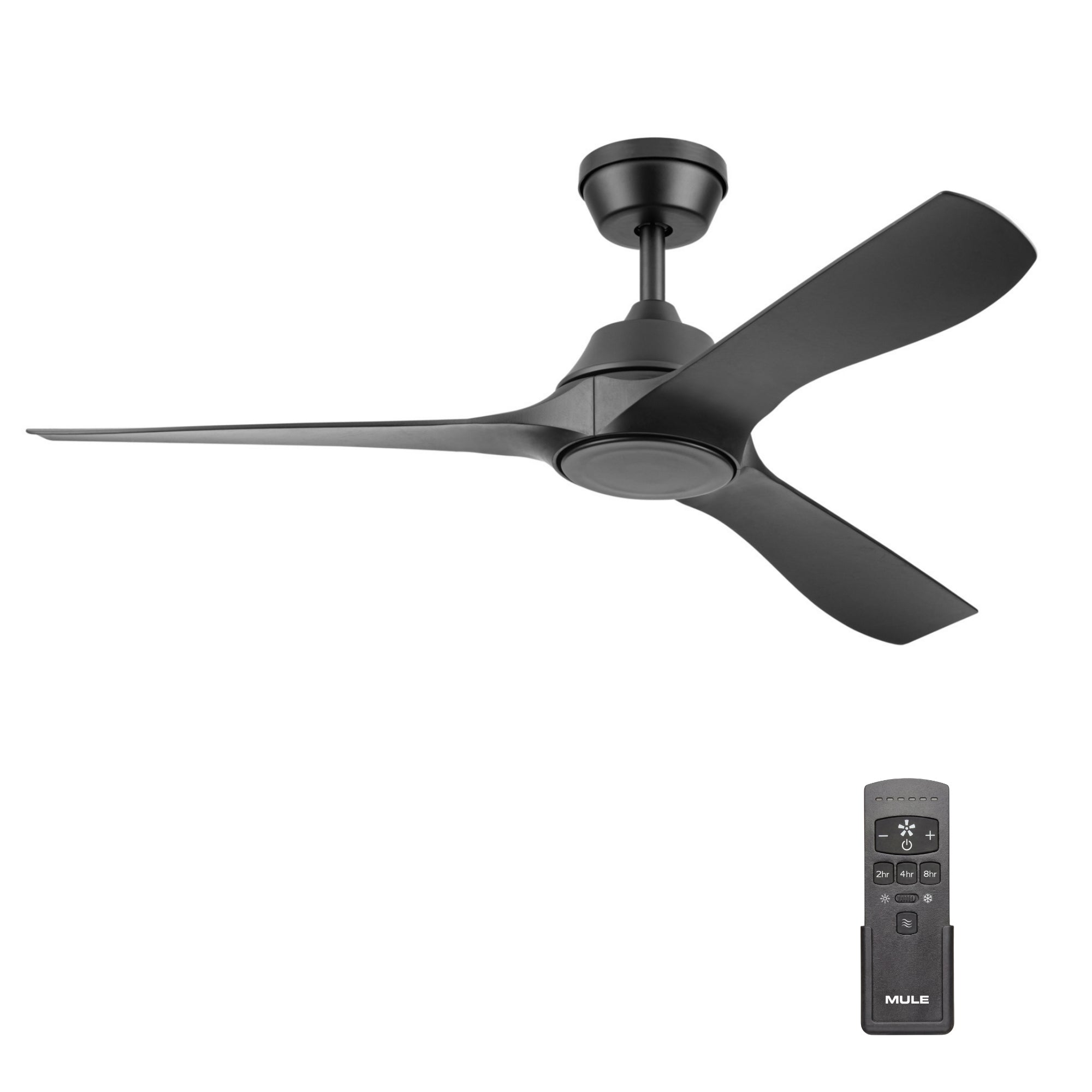 Mule Max Breeze 52" Wet Rated Indoor/Outdoor Ceiling Fan w/ Remote, Matte Black