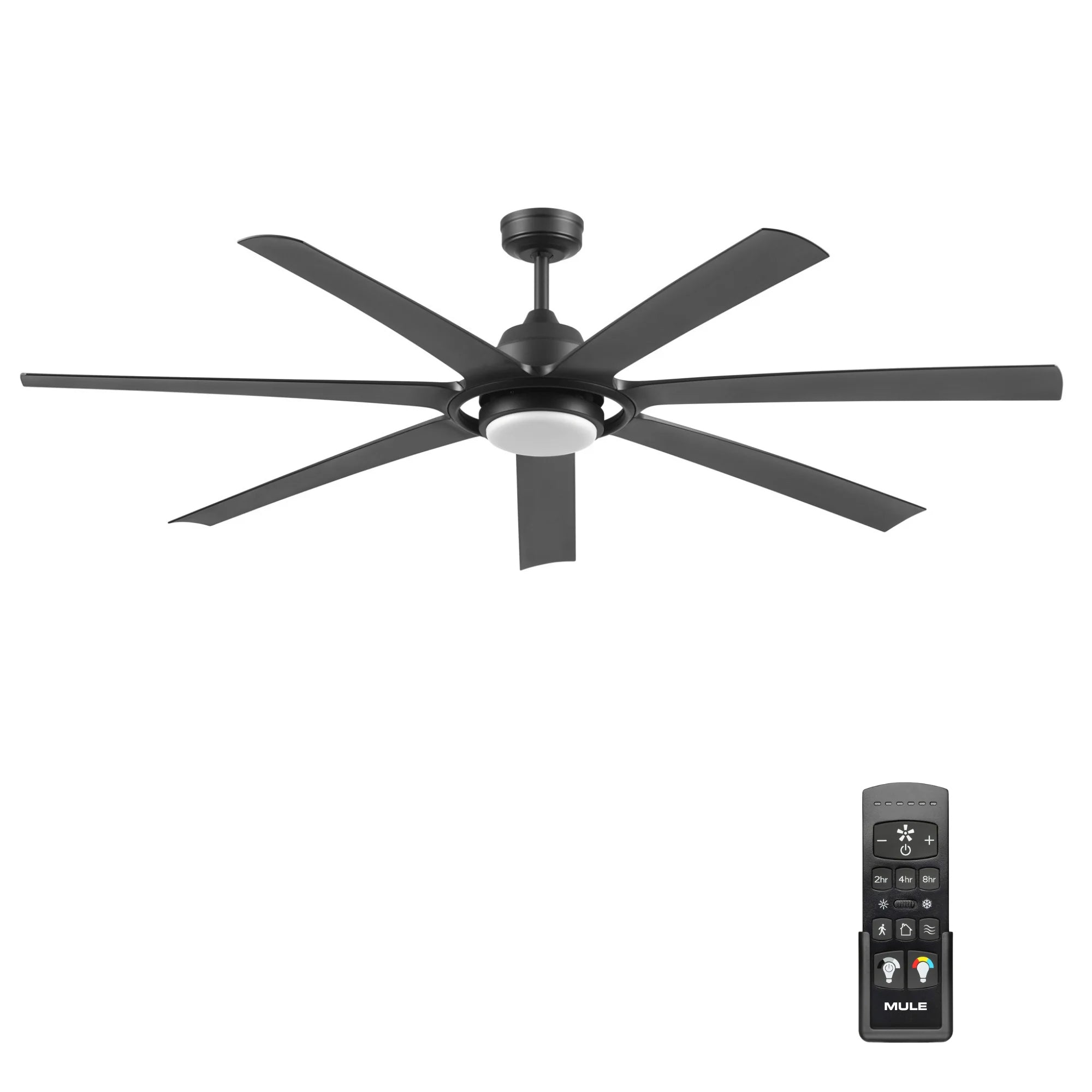 Mule Sterling 70 Inch Sterling Indoor/Covered Outdoor Ceiling Fan, Matte Black