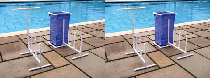 Swimline 8903 Swimming Pool Mesh Bag Versatile Poolside Toy Organizer, (2 Pack)