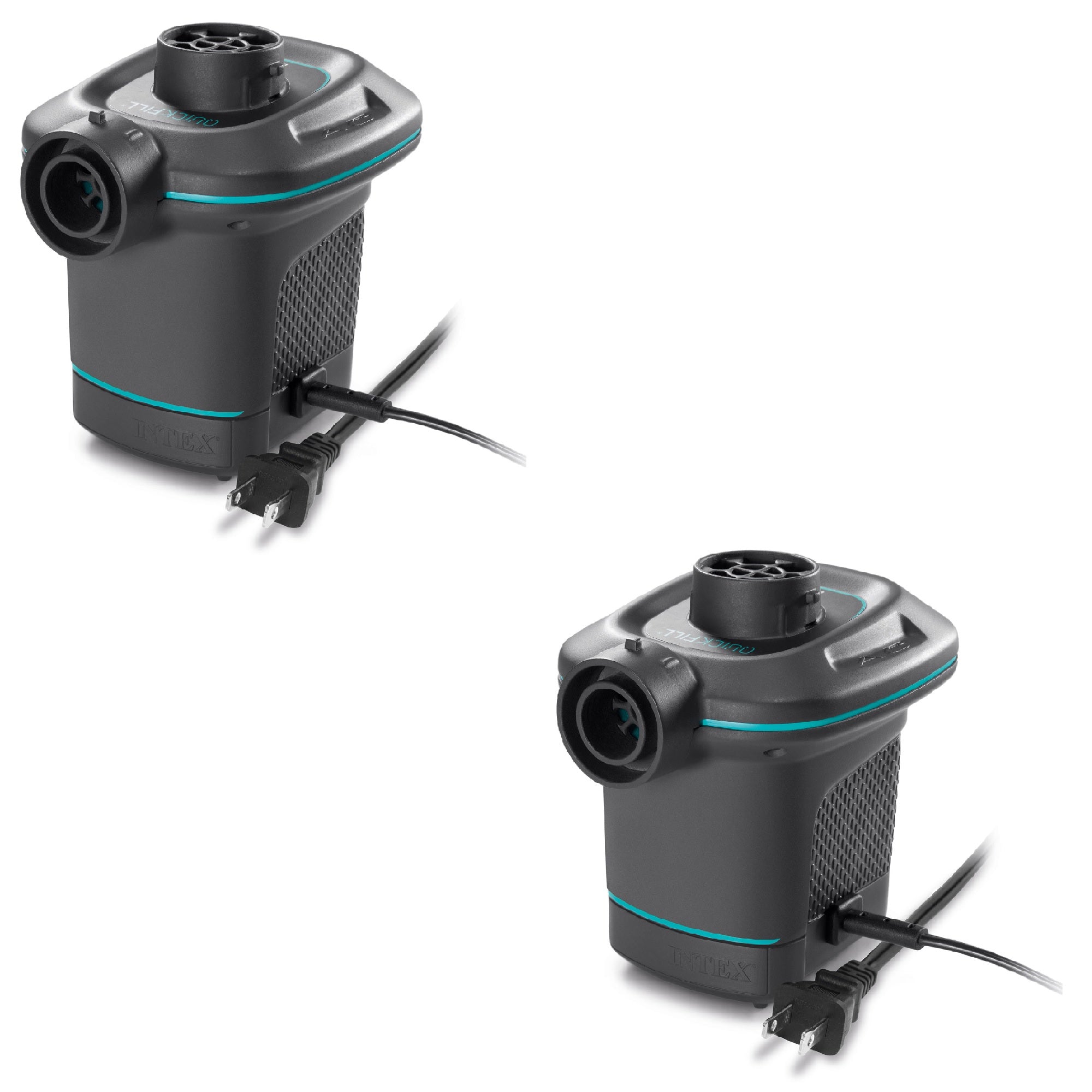 Intex 120V Quick Fill AC Electric Air Pump w/ 3 Interconnected Nozzles (2 Pack) - VMInnovations