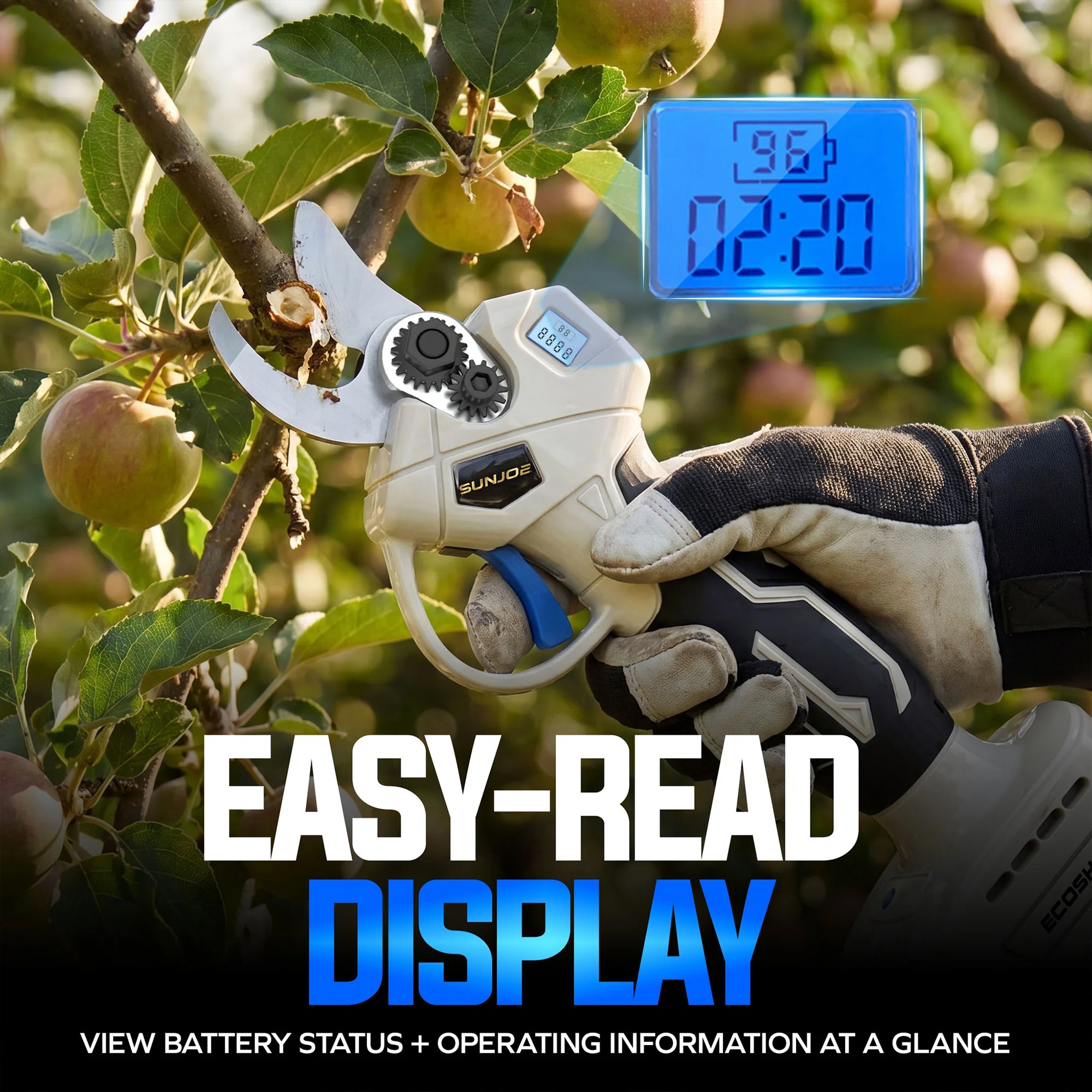 Sun Joe 20V ECOSHARP X20 Cordless Pruner with Battery and Charger, X20-PRU-2A