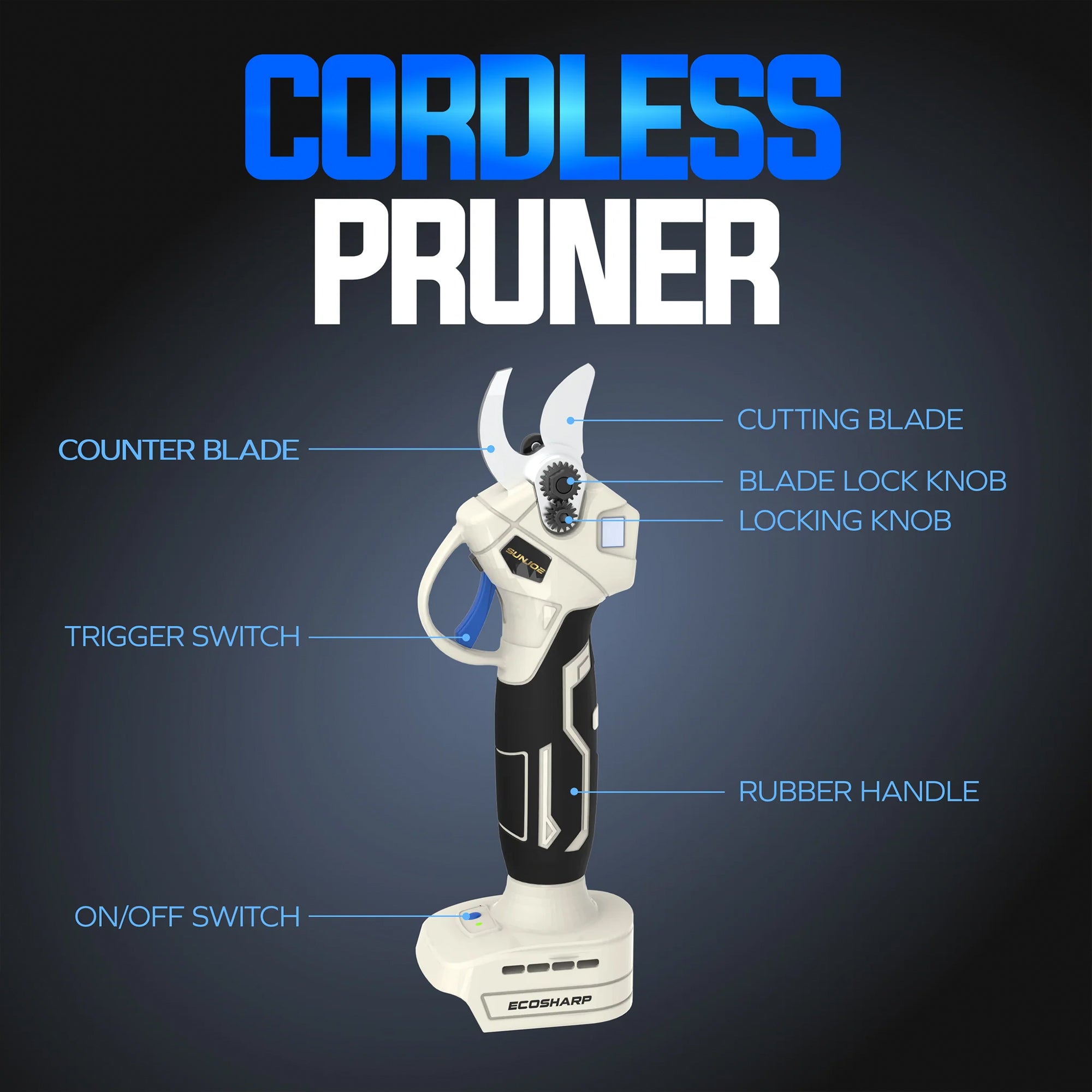 Sun Joe 20V ECOSHARP X20 Cordless Pruner with Battery and Charger, X20-PRU-2A