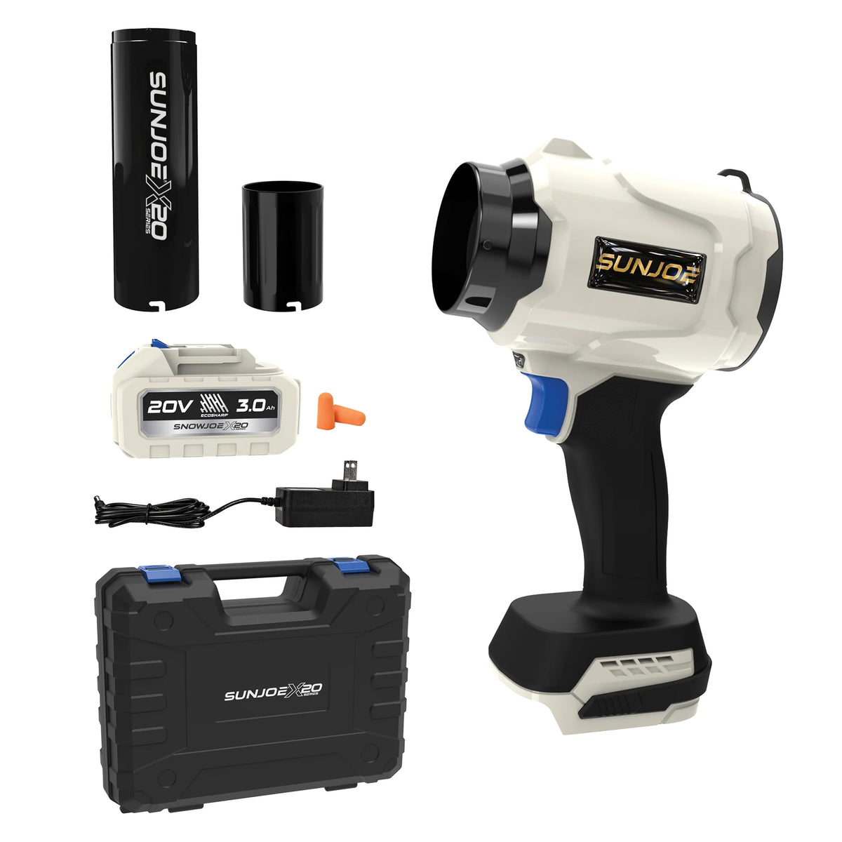 Sun Joe Cordless X20 StormJet Handheld Turbo Blower with Battery and Charger