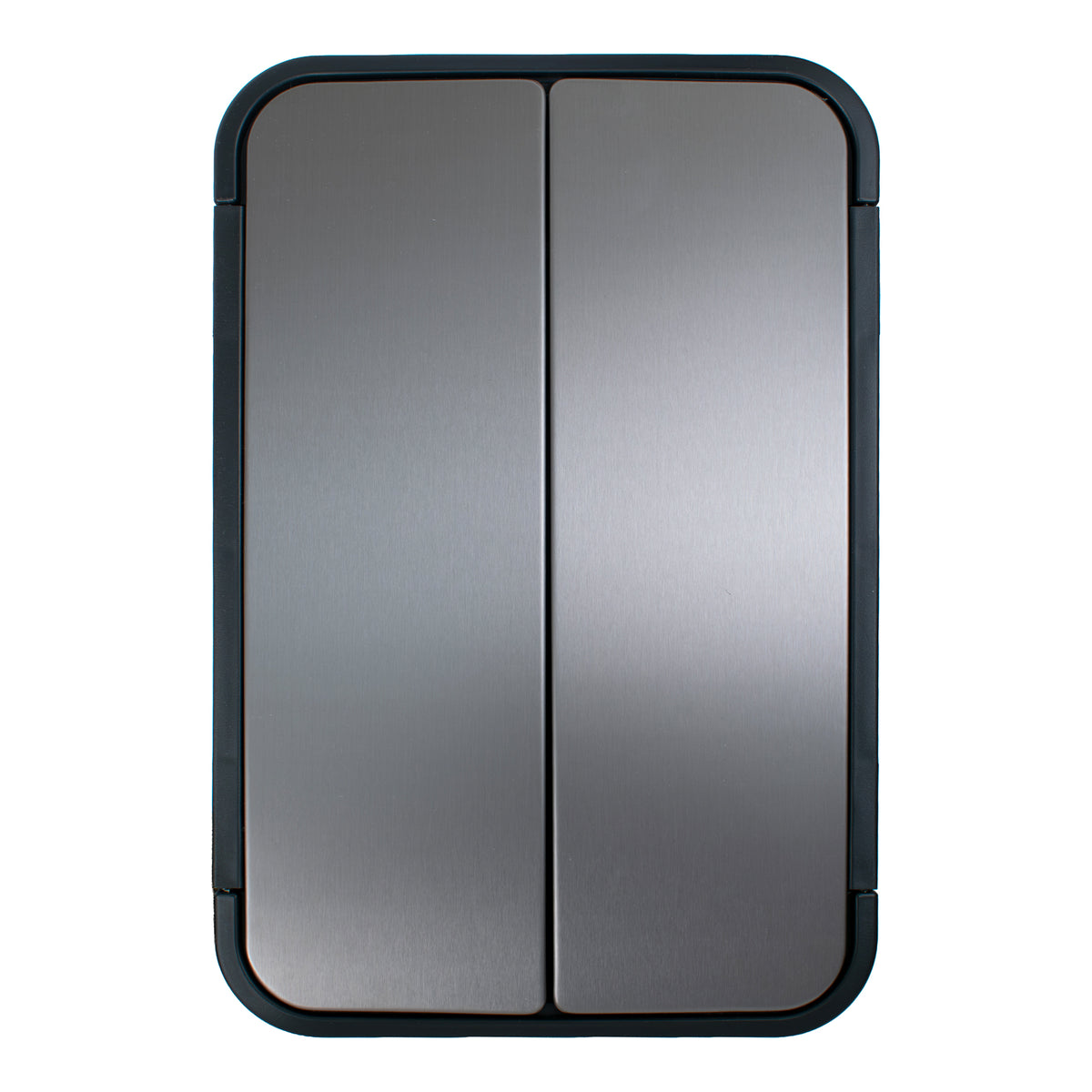 Glad 30L Stainless Steel Kitchen Trash Can with Wide Butterfly Opening, Gunmetal - VMInnovations