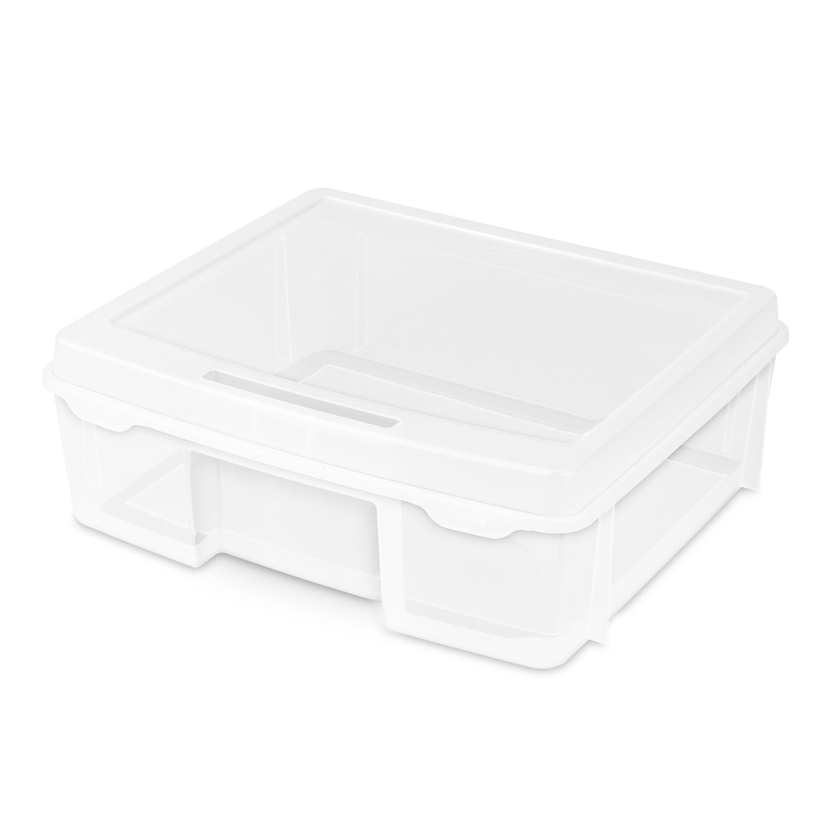 Sterilite Plastic Large Project Case, Scrapbook Paper Storage, Clear, 16 Pack