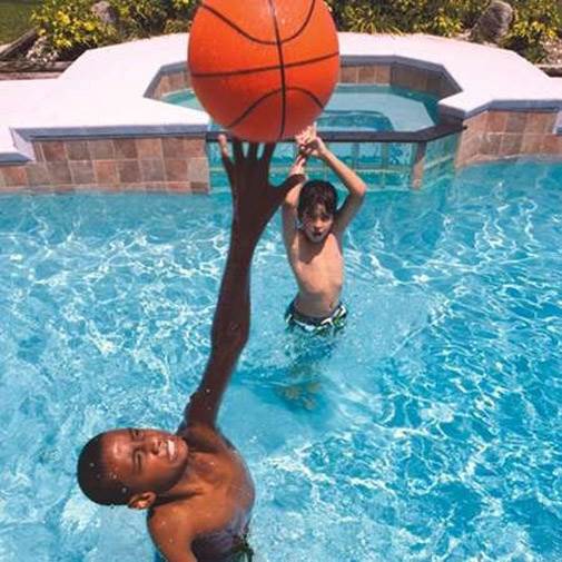 SwimWays 2-In-1 Volleyball and Basketball Swimming Poolside Water Game Set - VMInnovations