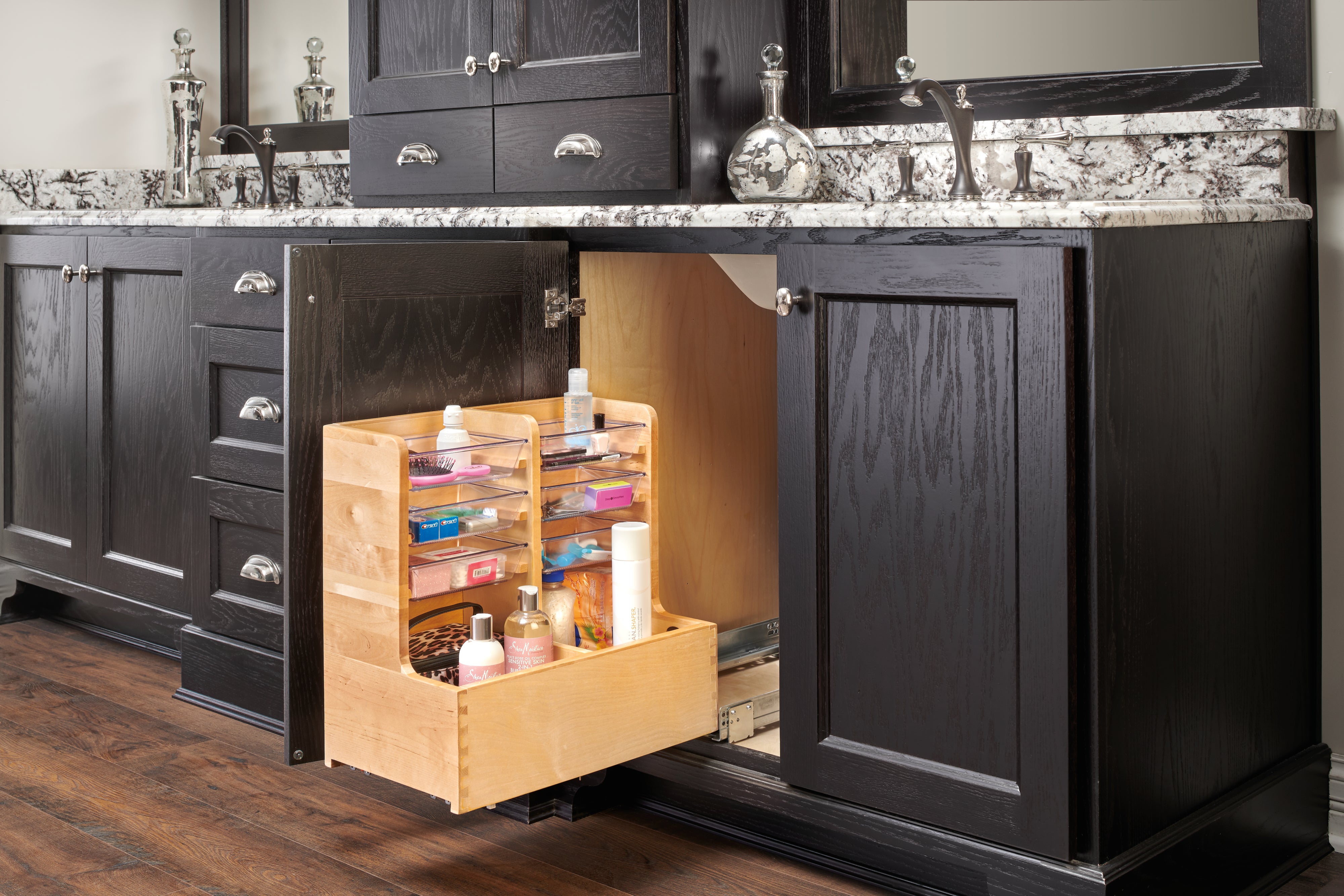 Rev-A-Shelf 24" Wood Vanity Base Cabinet Organizer w/ Soft-close, 441-12VSBSC-1