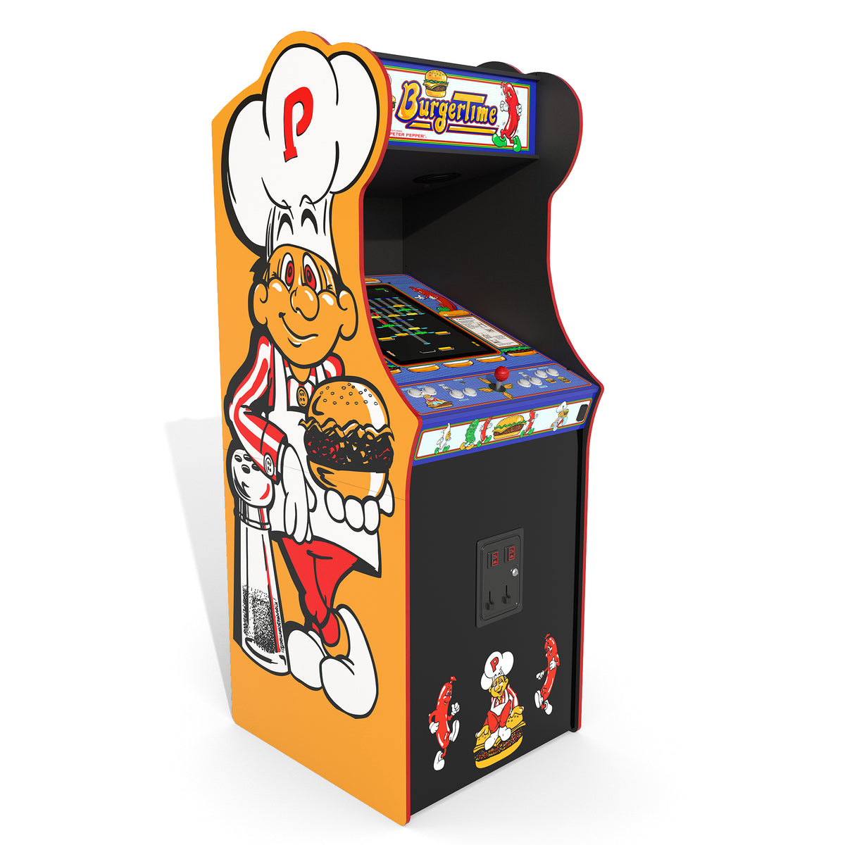 Iconic Arcade BurgerTime XT Arcade Machine with 20 Games, 19.5-Inch Screen