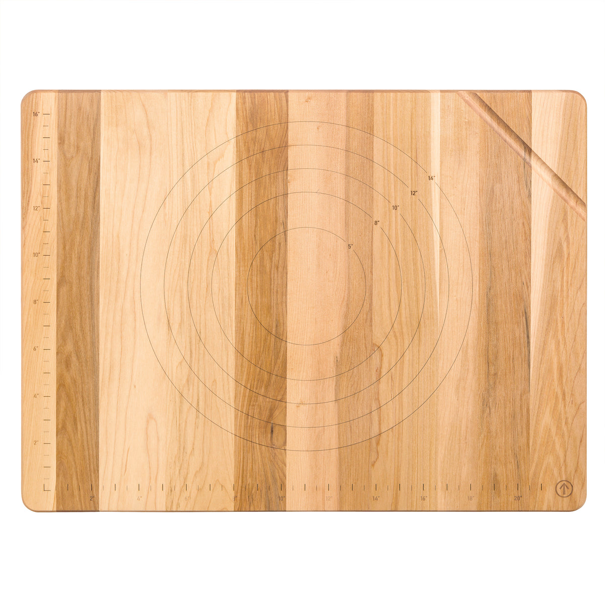 J.K. Adams Maple Ultimate Pastry Board with Engraved Rulers, 24" x 18" x 0.75"