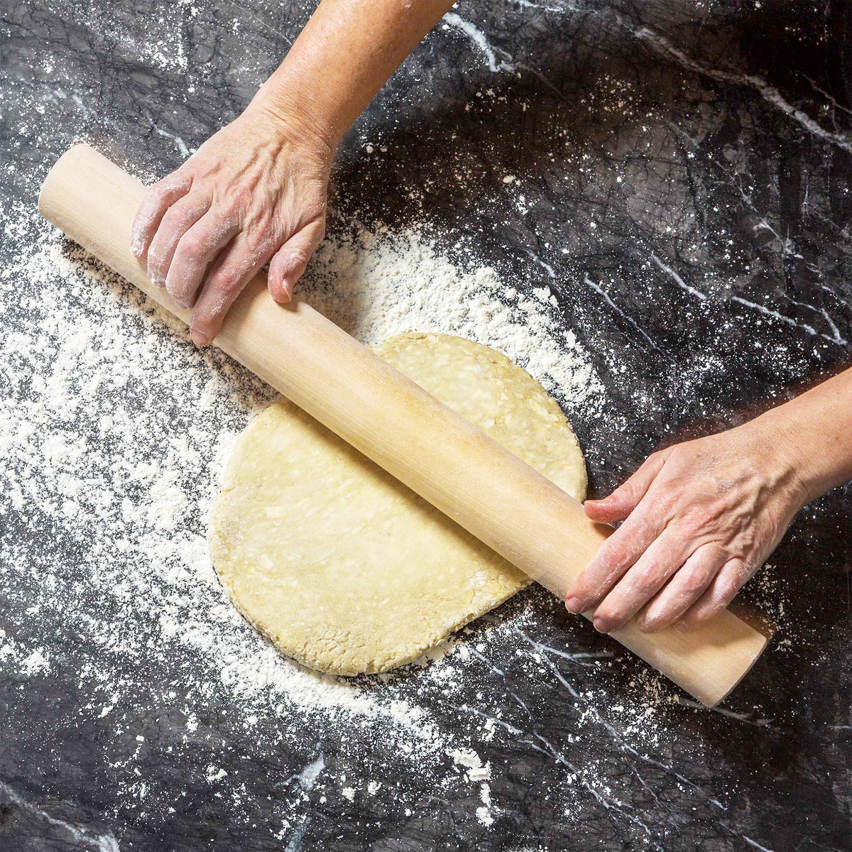 J.K Adams Maple Wood Dowel Style Rolling Pin for Home Kitchen Baking, 19" x 2"